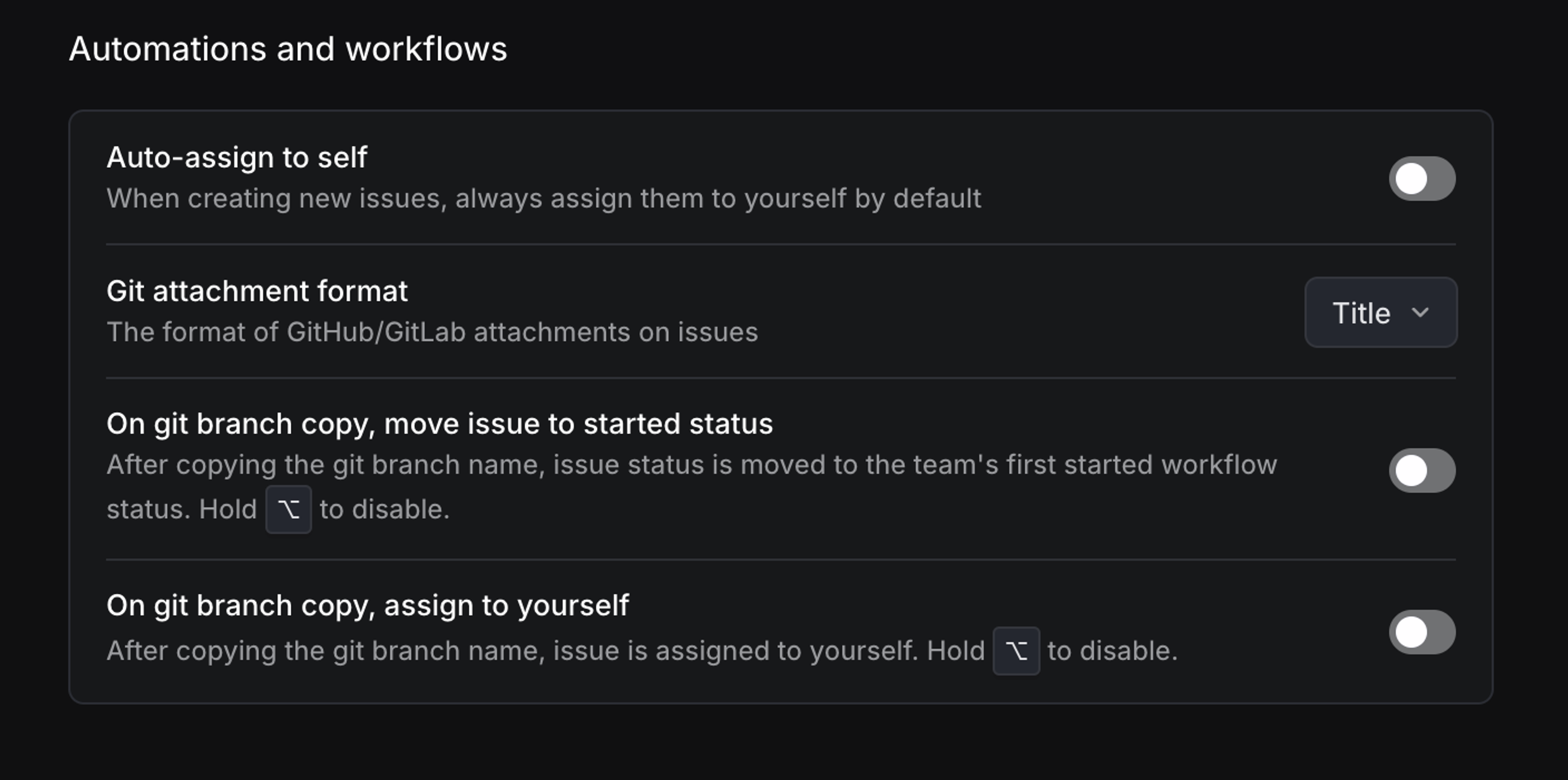 Automations and workflows