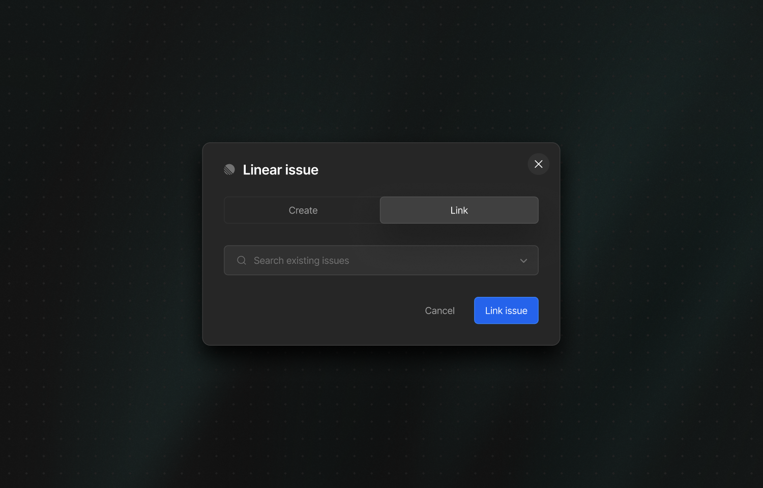 Linking a Nightwatch issue to an existing Linear issue
