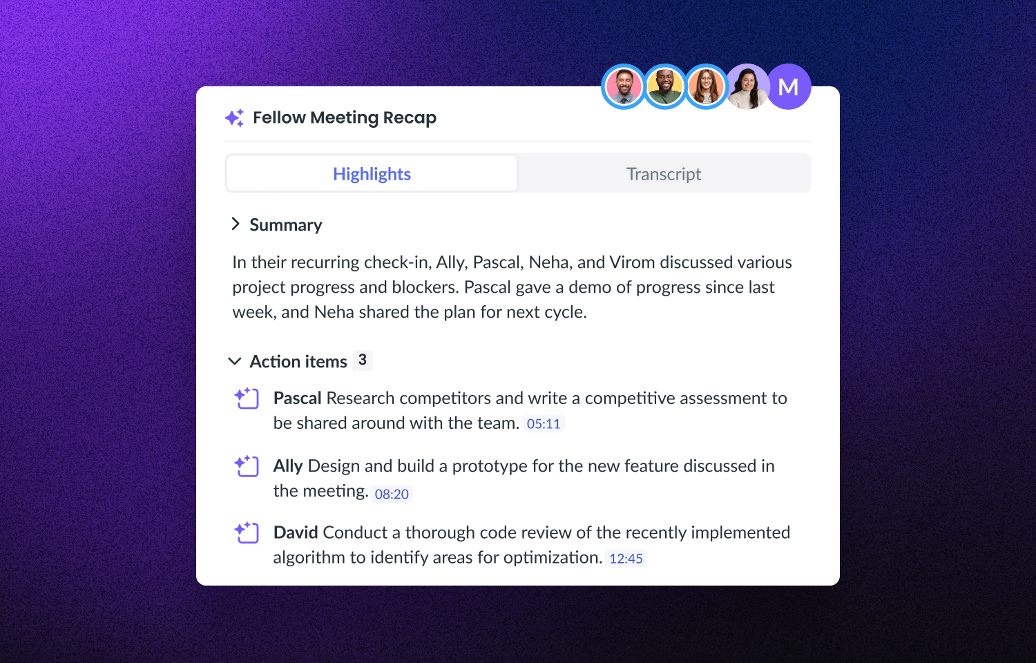Fellow interface to create issues in Linear