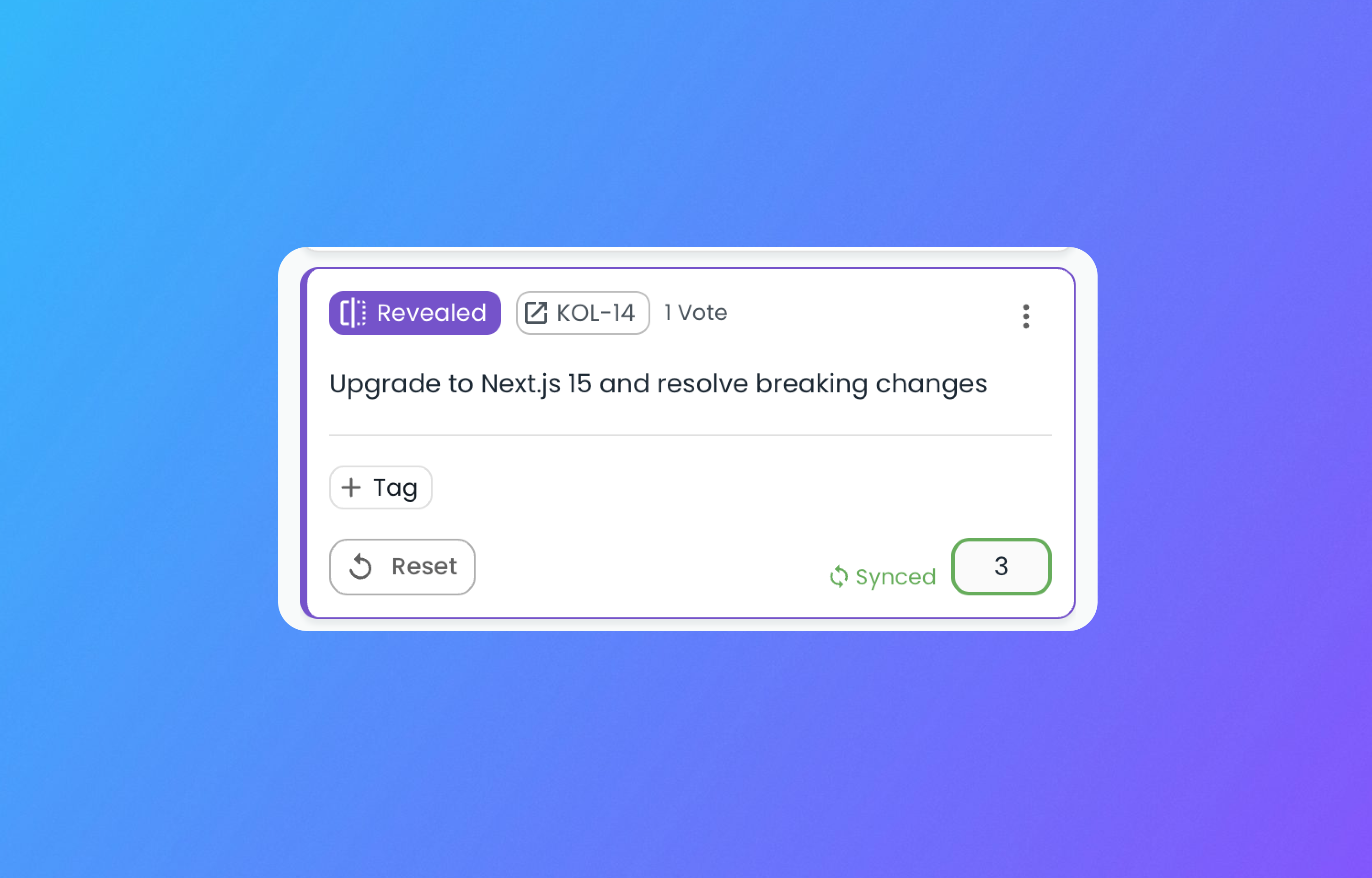 issue in kollabe with votes