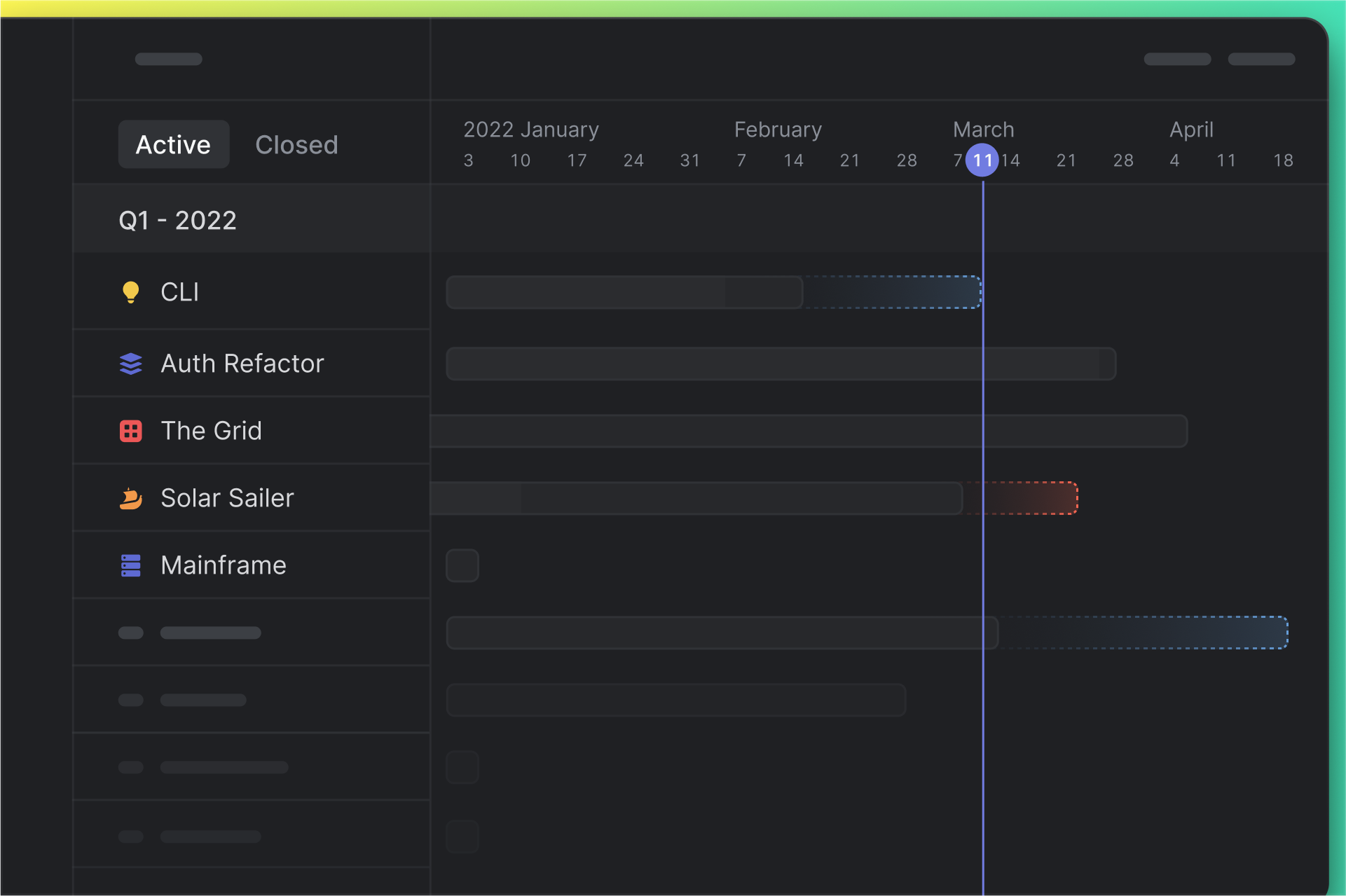 Roadmap in Linear showing projects like "CLI" and "Auth Refactor"..