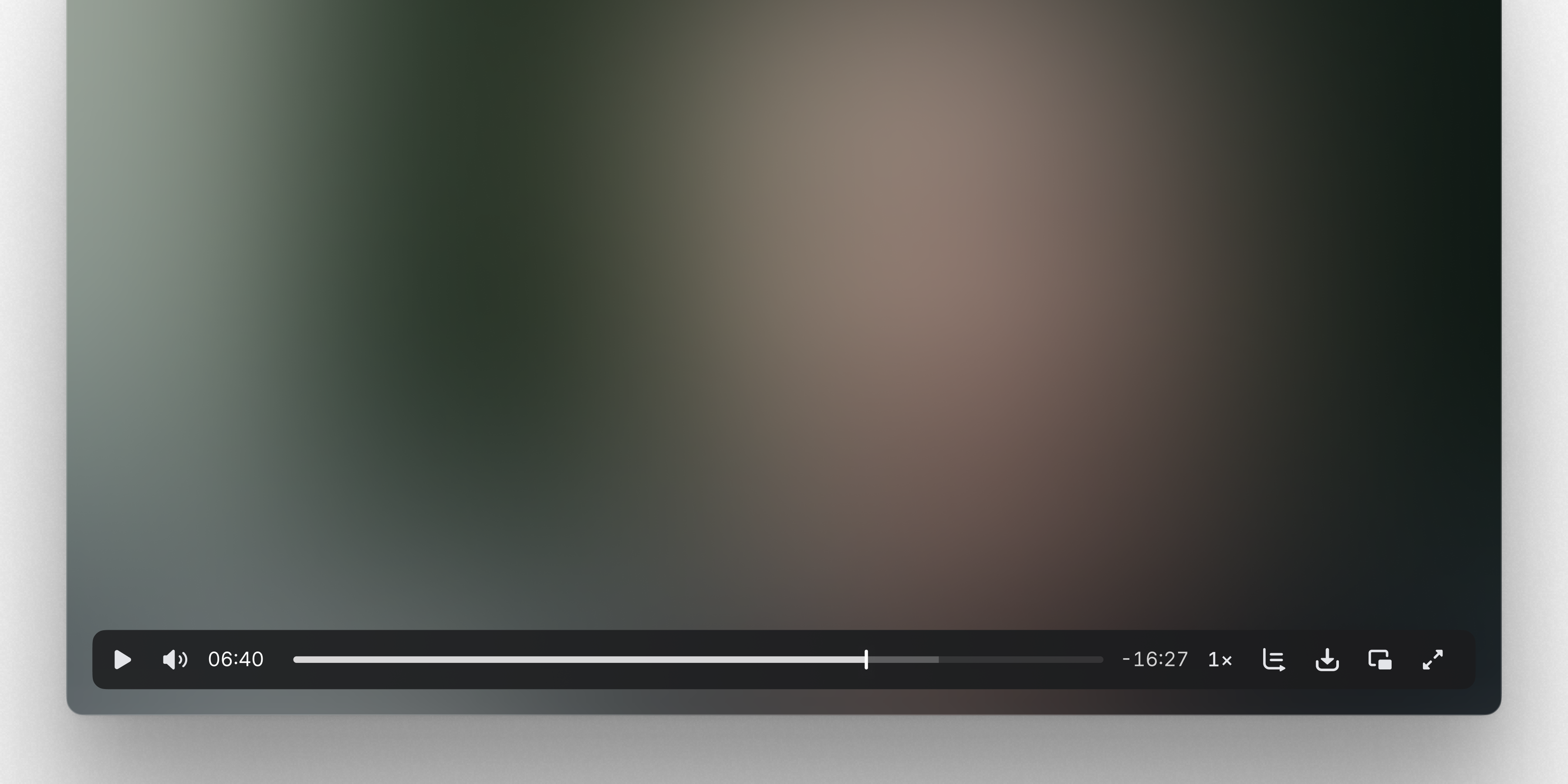 Video player with a refreshed interface and new controls