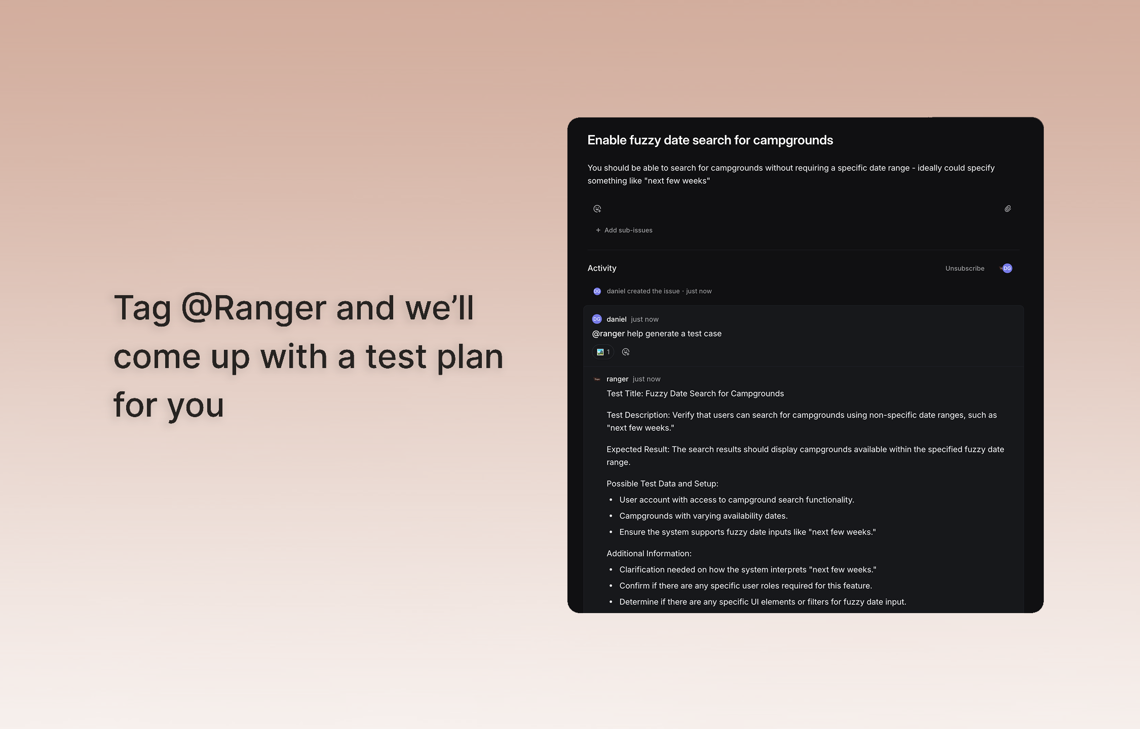 tagging ranger in issues