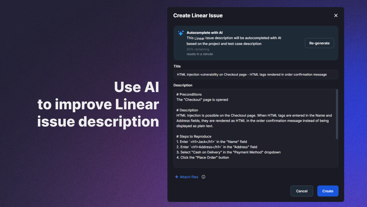 using ai to refine a description
