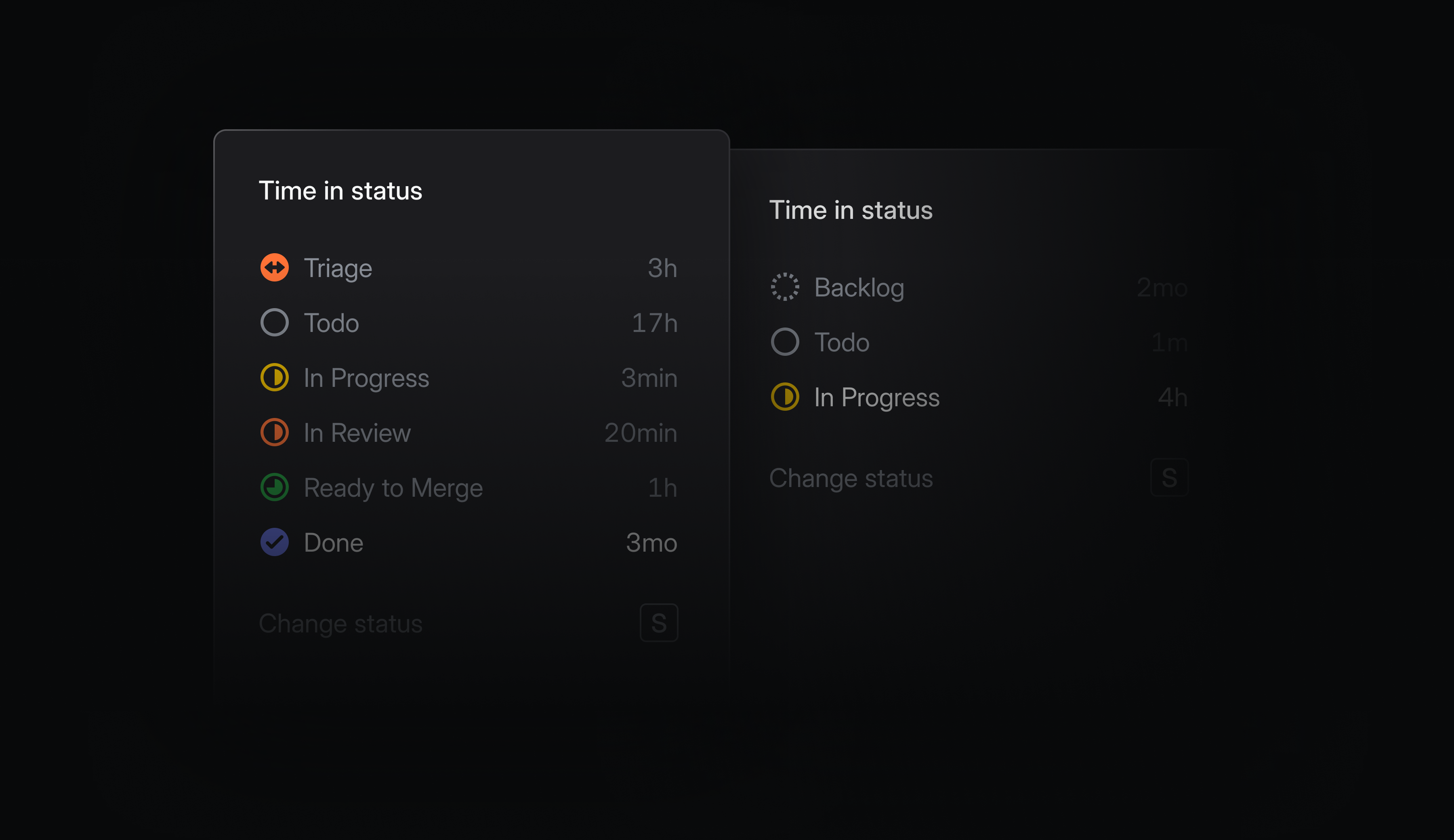 a screenshot of the time in status UI