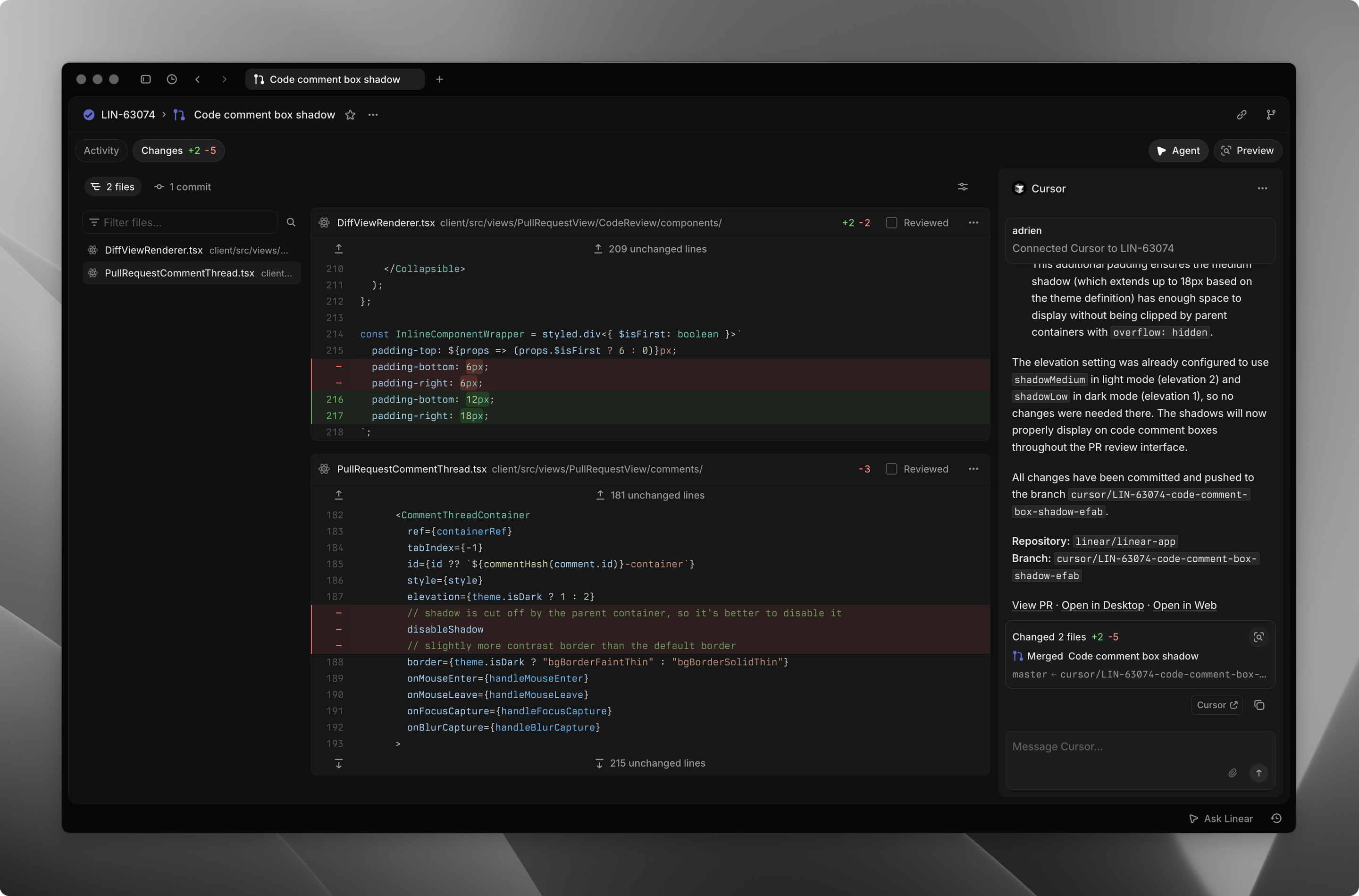 Review your delegated agent's code changes
