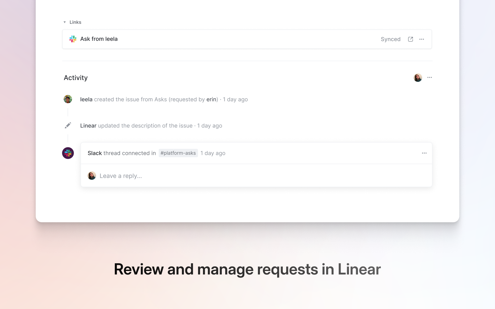 Review and manage requests in Linear