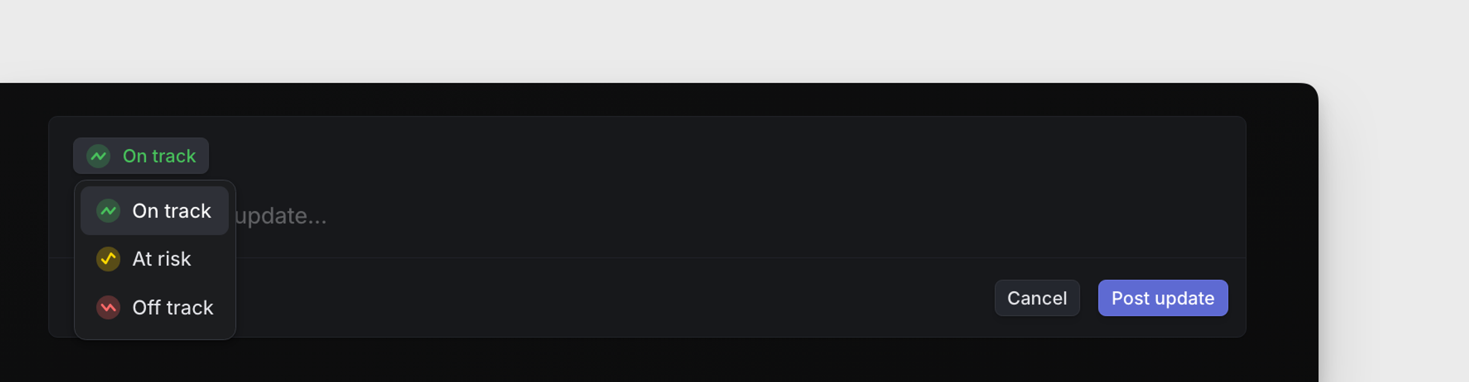 Health status for Initiative and Project Updates in Linear