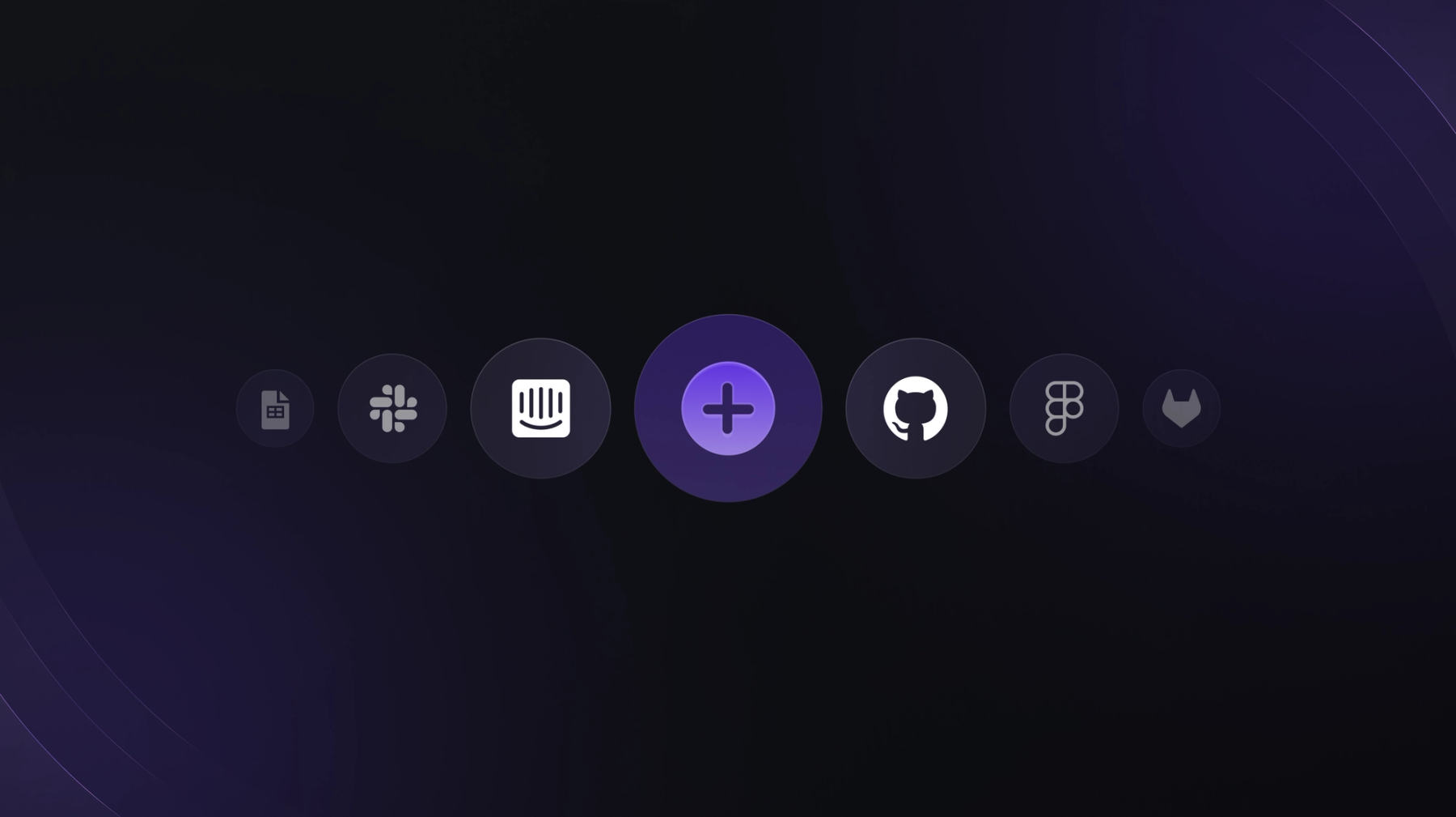 Icons from Linear integrations including GitHub, Slack, and Figma