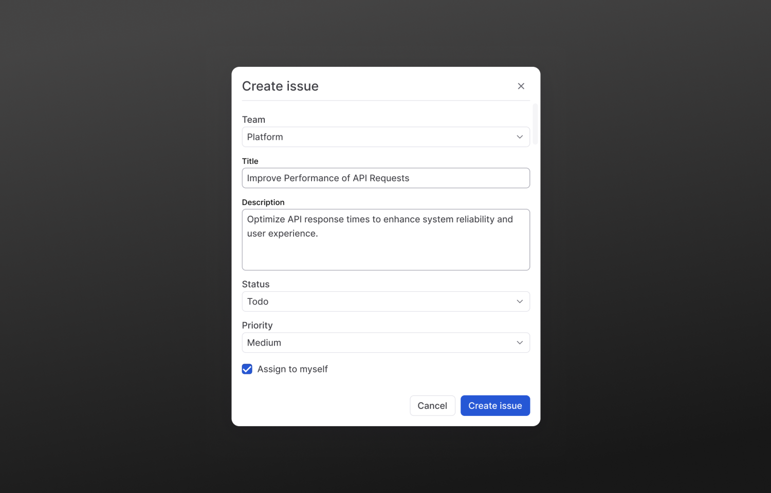 Creating issues through Graphite
