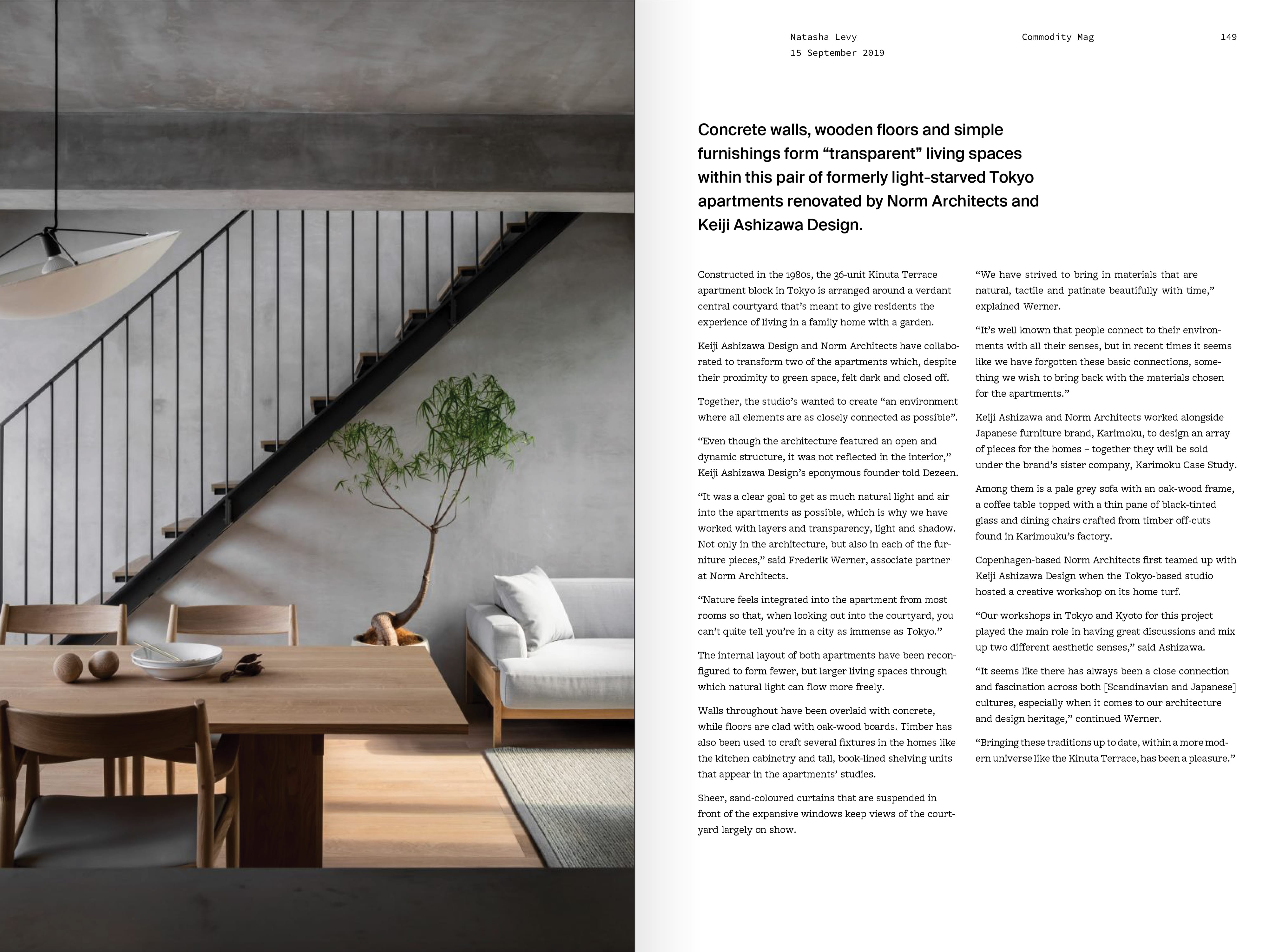 Commodity editorial spread