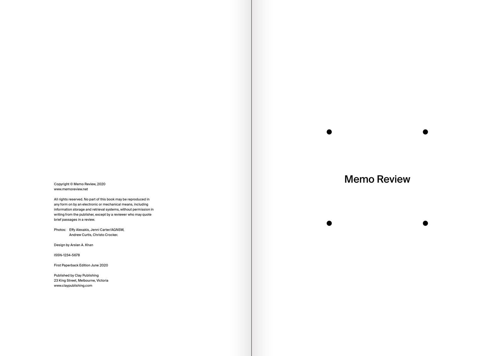 Memo Review spread