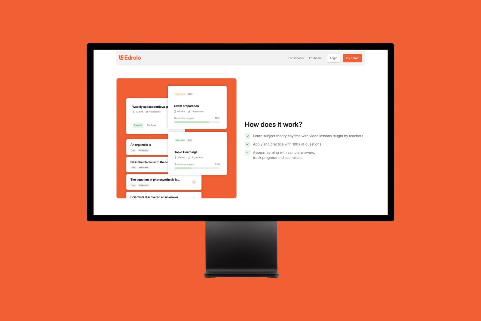 Edrolo website design