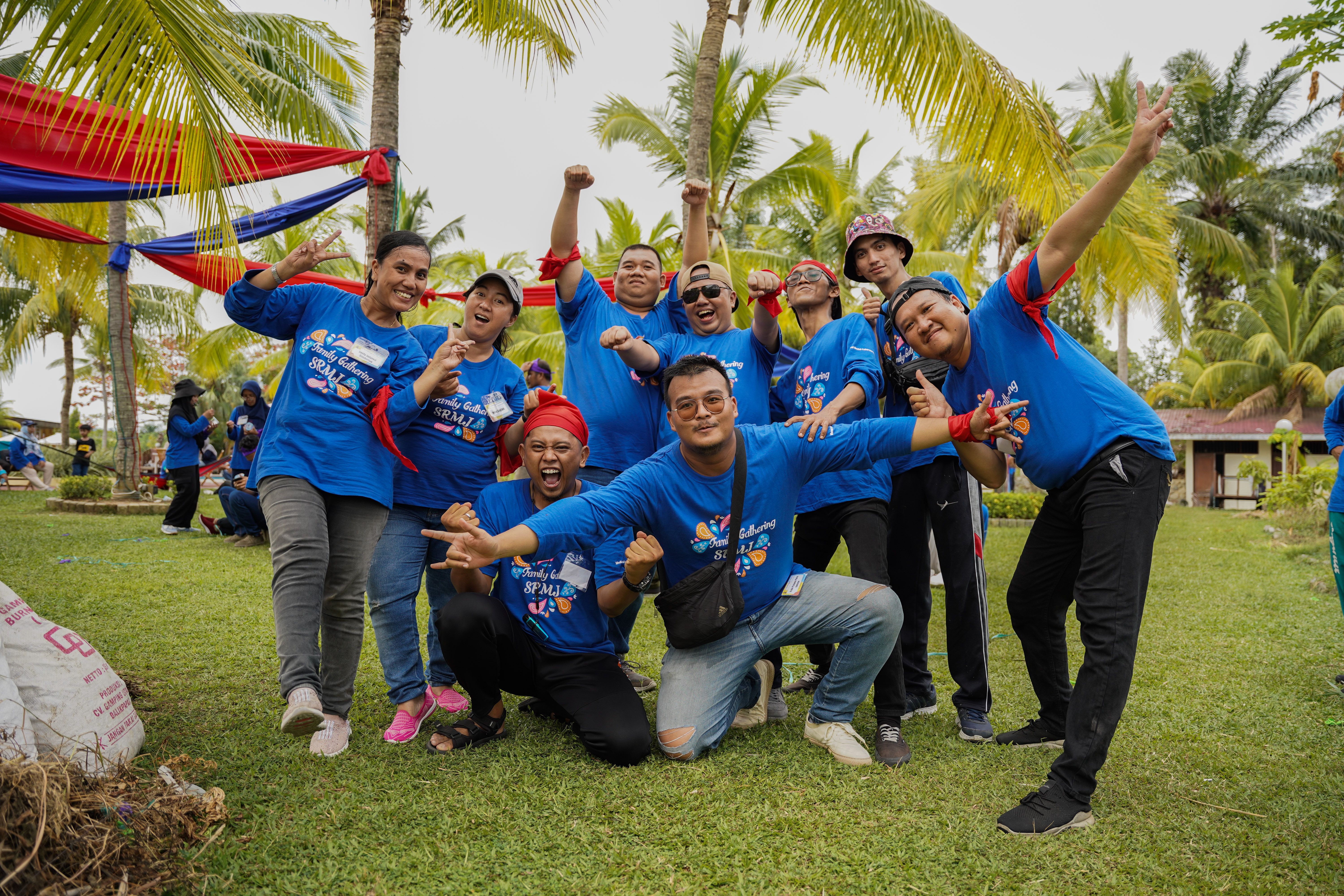 Dokumentasi kegiatan outbound training dan corporate gathering tim milenial bersama fasilitator Jawsika, event organizer Kaltim terbaik.