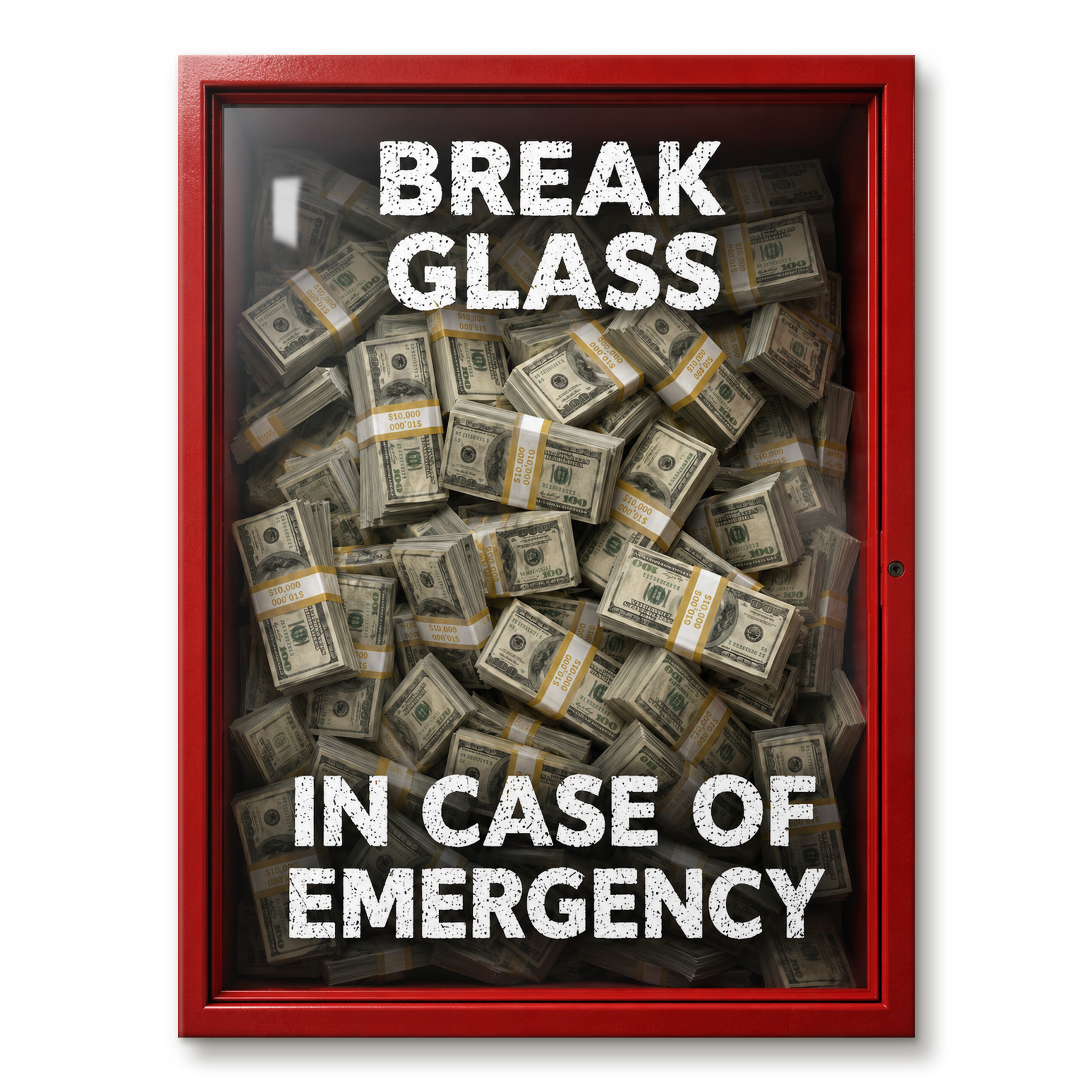 Break Glass artwork shown as an Armoze canvas print