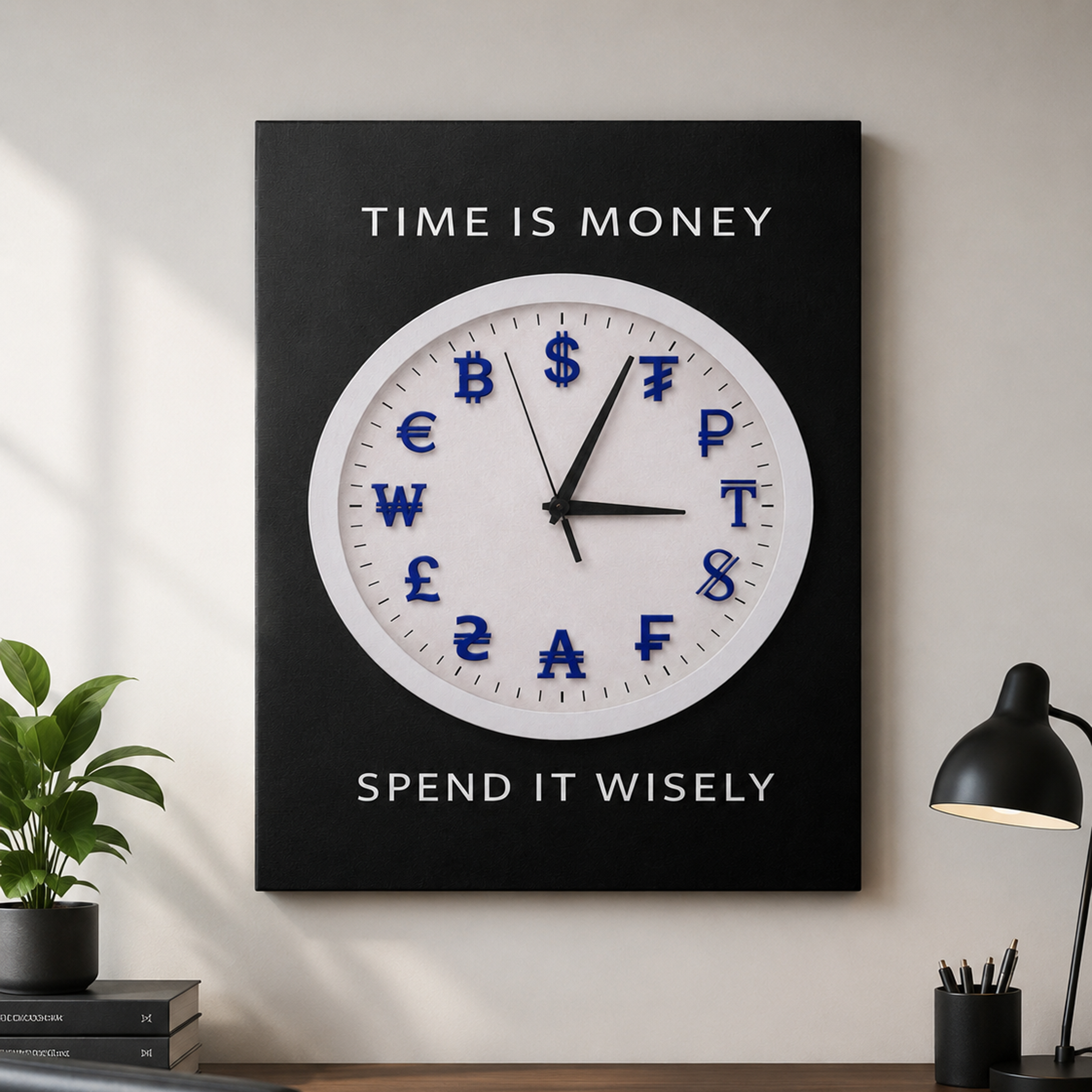 Time Is Money artwork shown as an Armoze canvas print