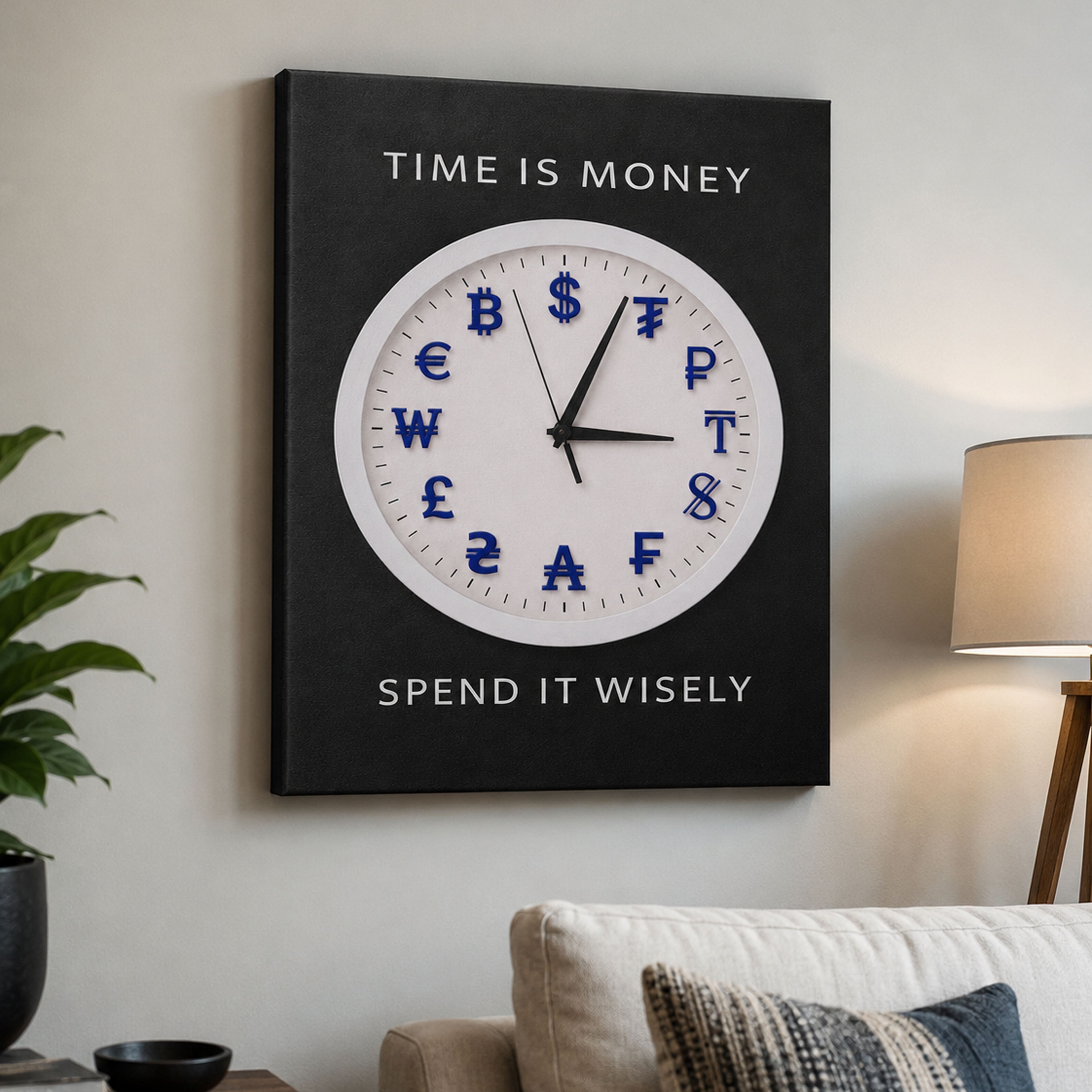 Time Is Money artwork shown as an Armoze canvas print
