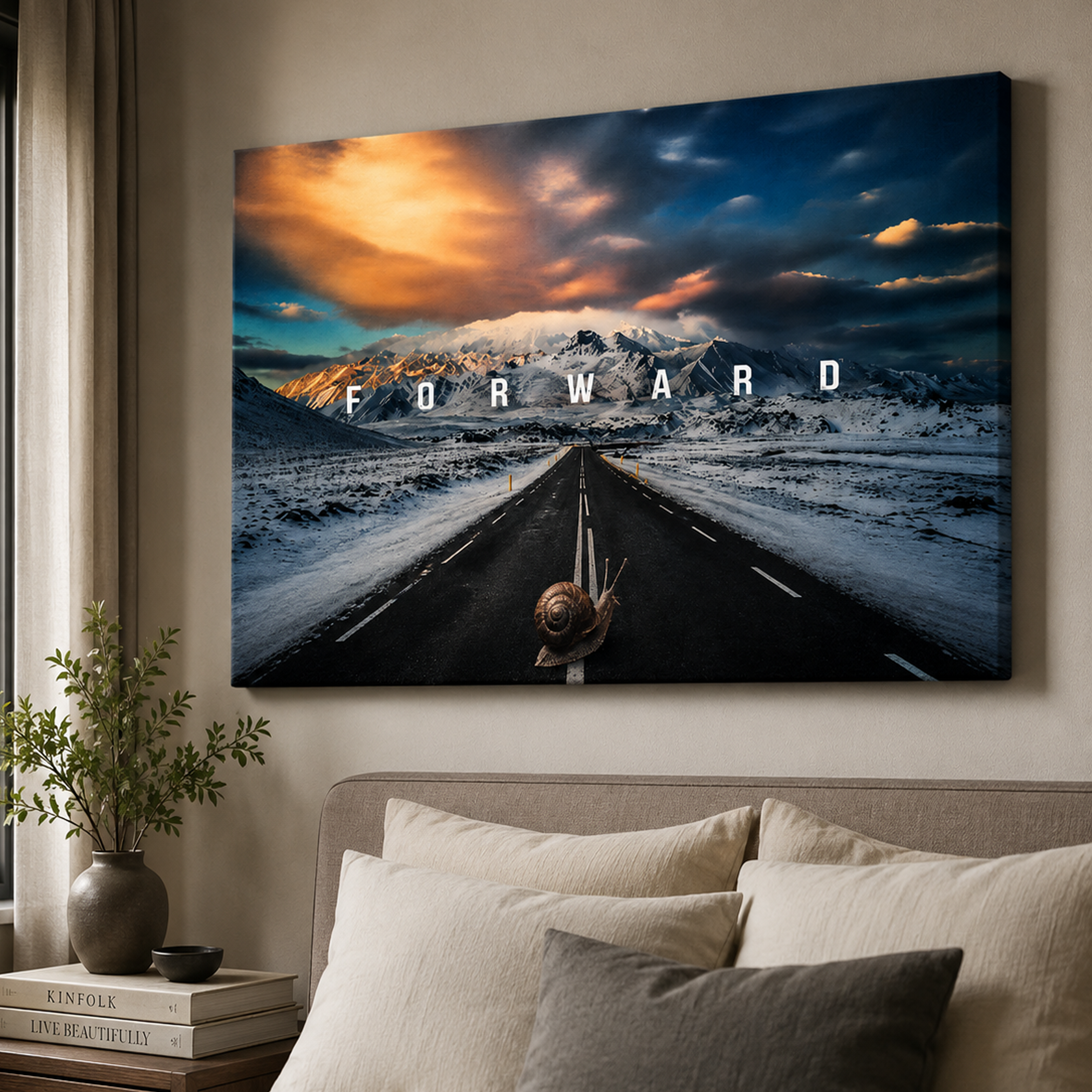 Forward artwork shown as an Armoze canvas print