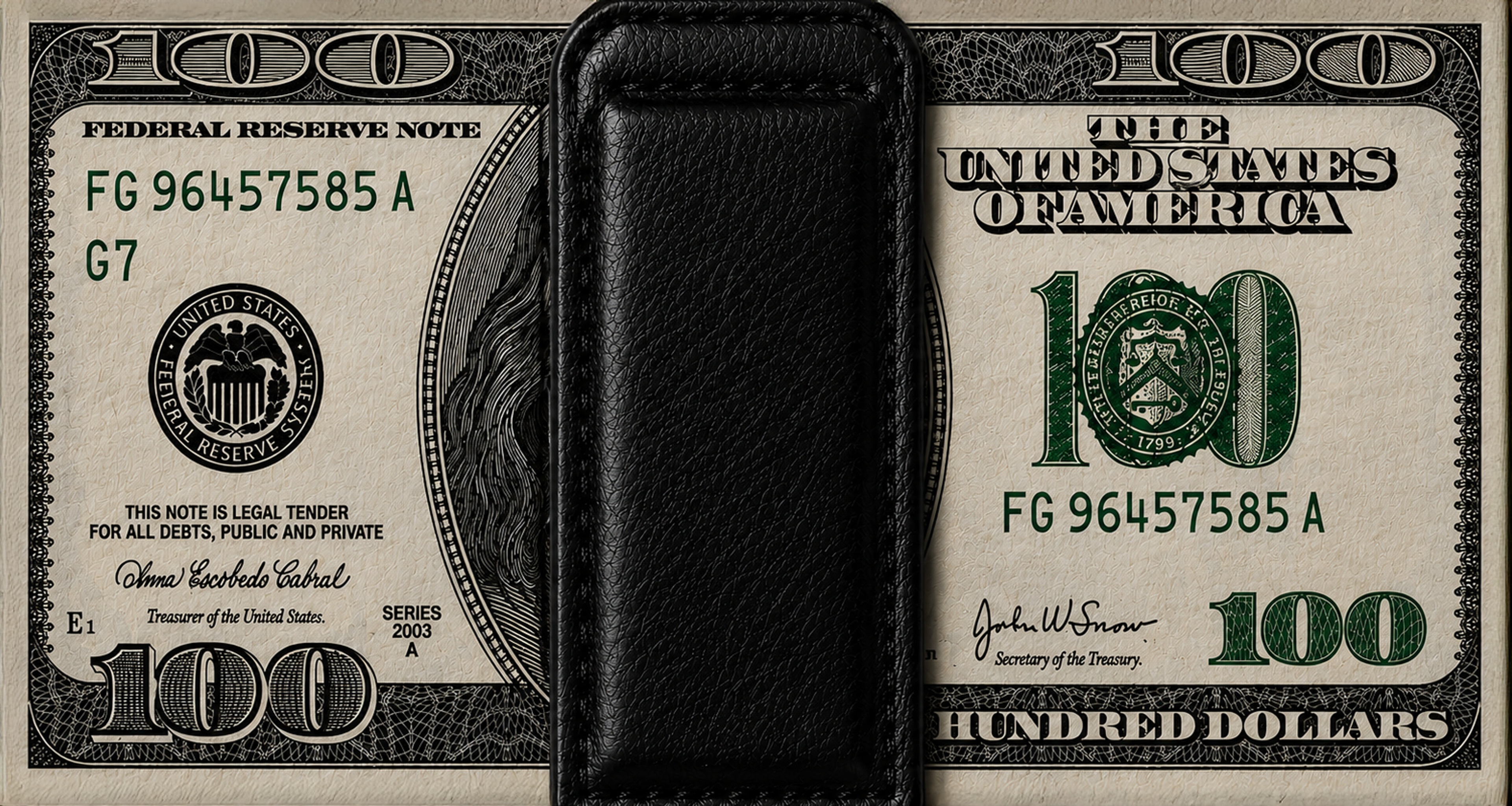 Money Band Clip artwork shown as an Armoze canvas print