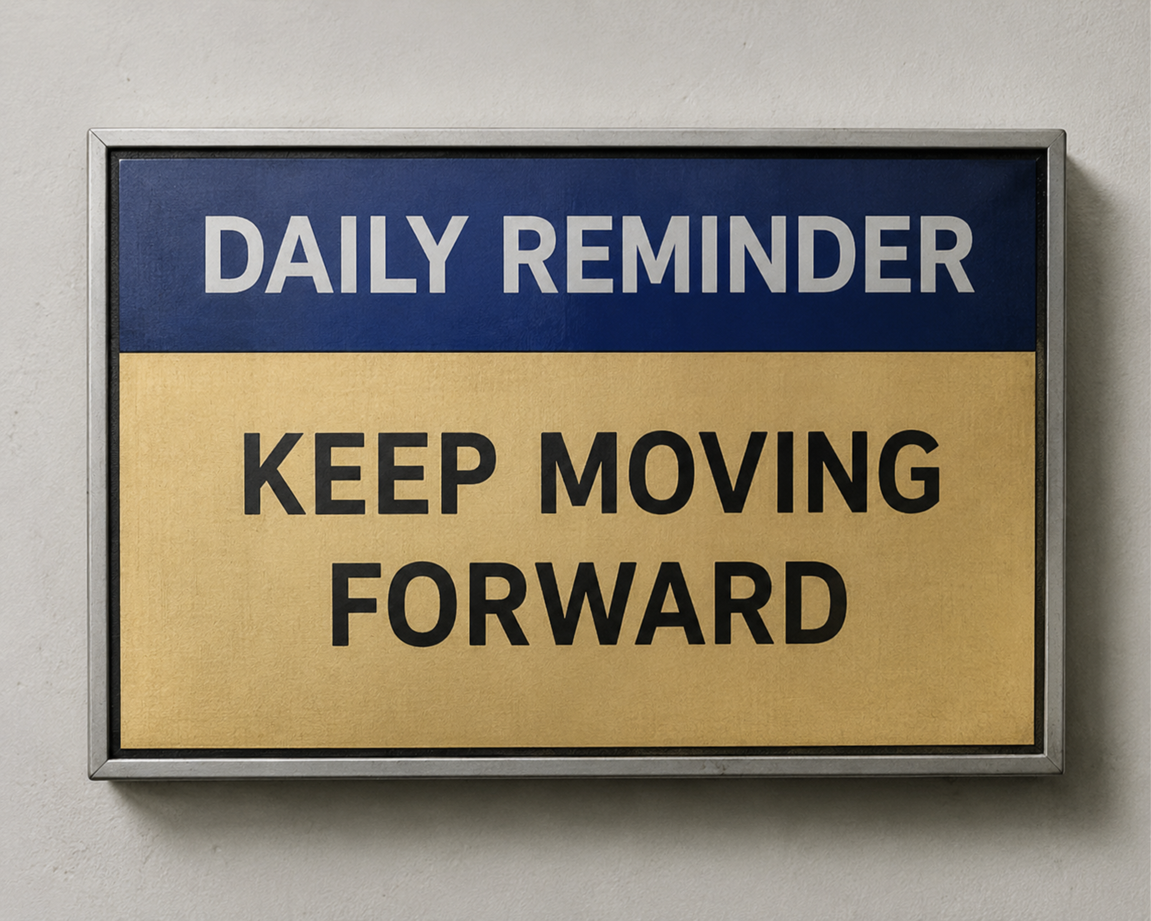 Daily Reminder artwork shown as an Armoze canvas print