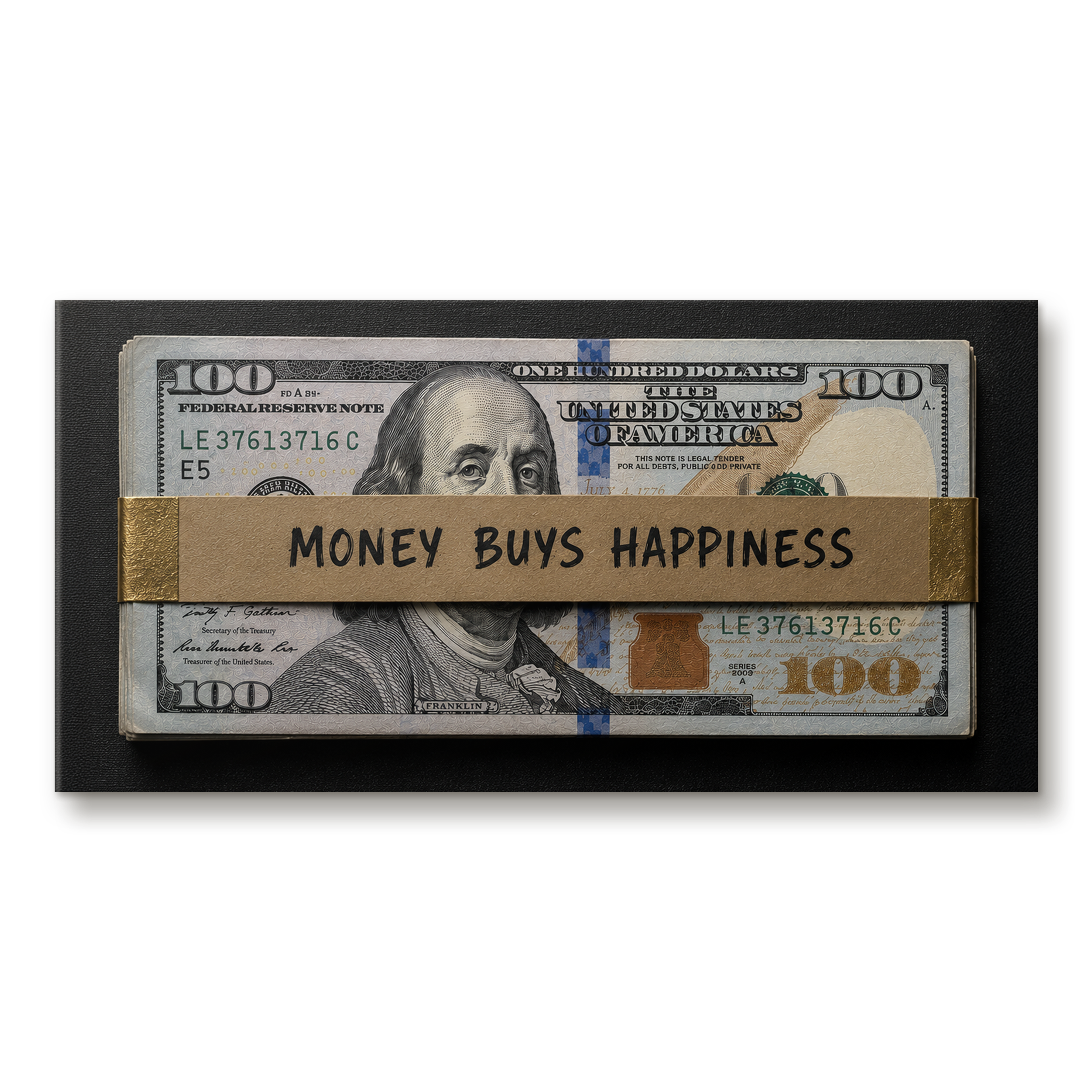 Money Buys Happiness artwork shown as an Armoze canvas print