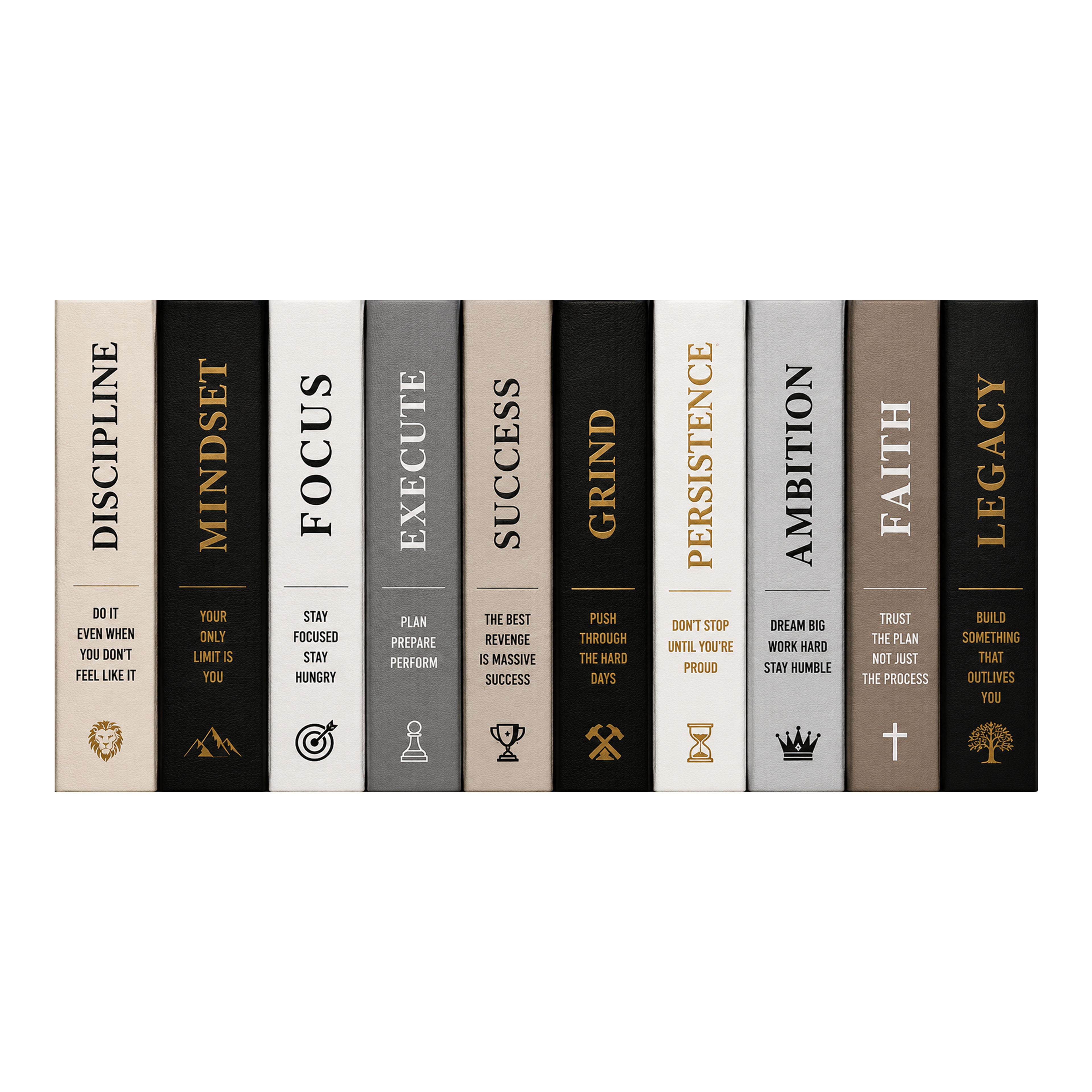Bookshelf Mindset artwork displayed as an Armoze study room canvas print mockup