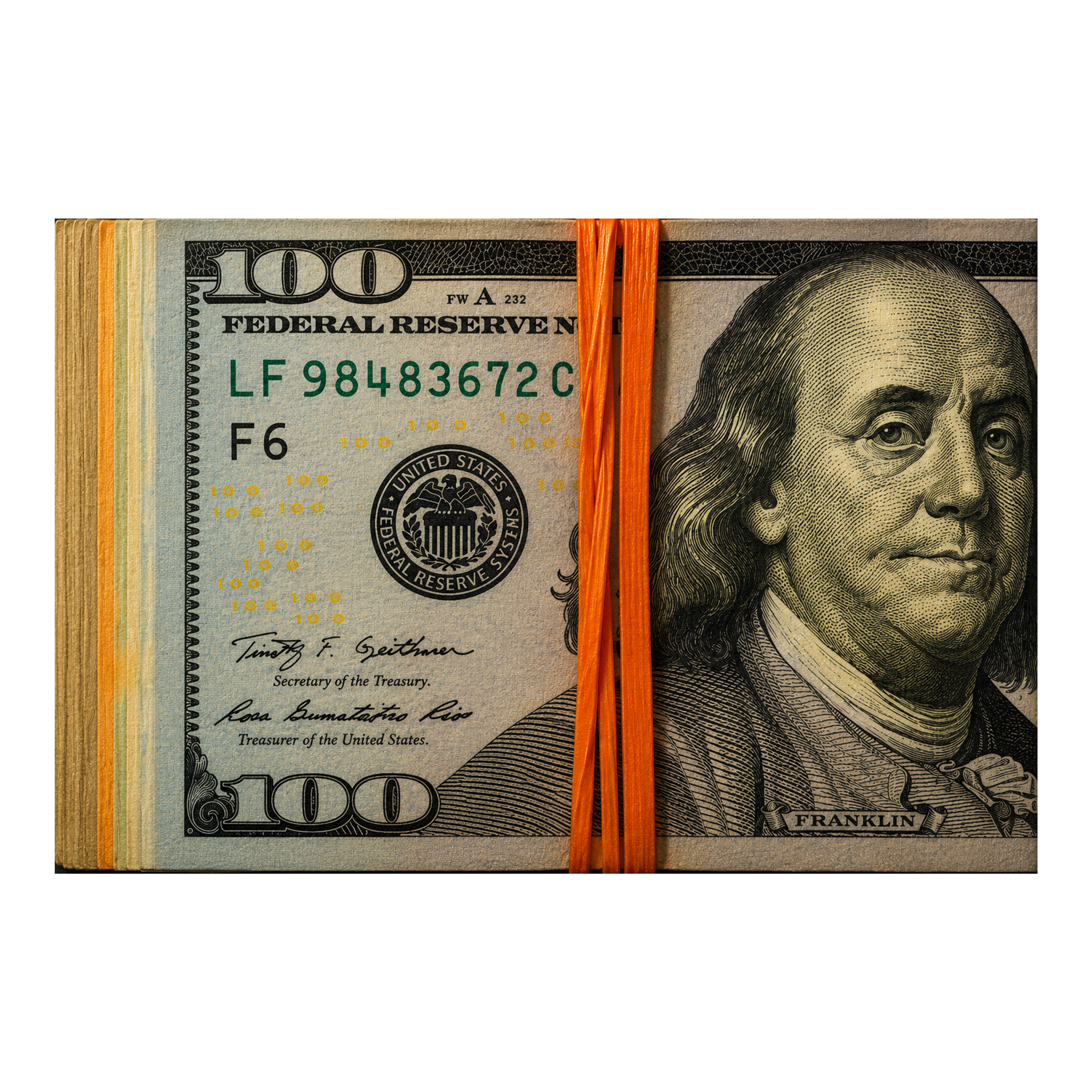 Orange Rubberband Racks artwork shown as an Armoze canvas print