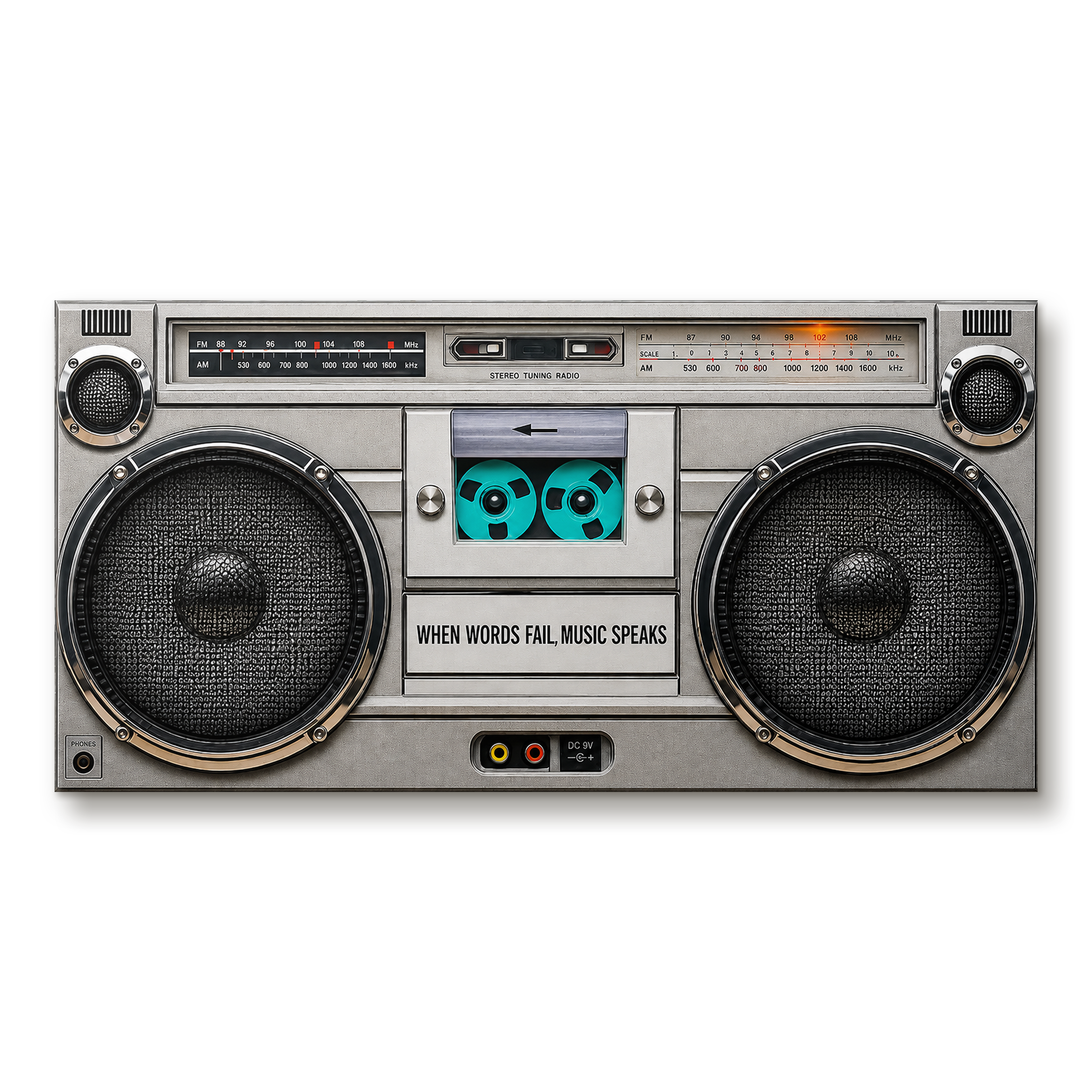 When Words Fail Music Speaks artwork shown as an Armoze canvas print