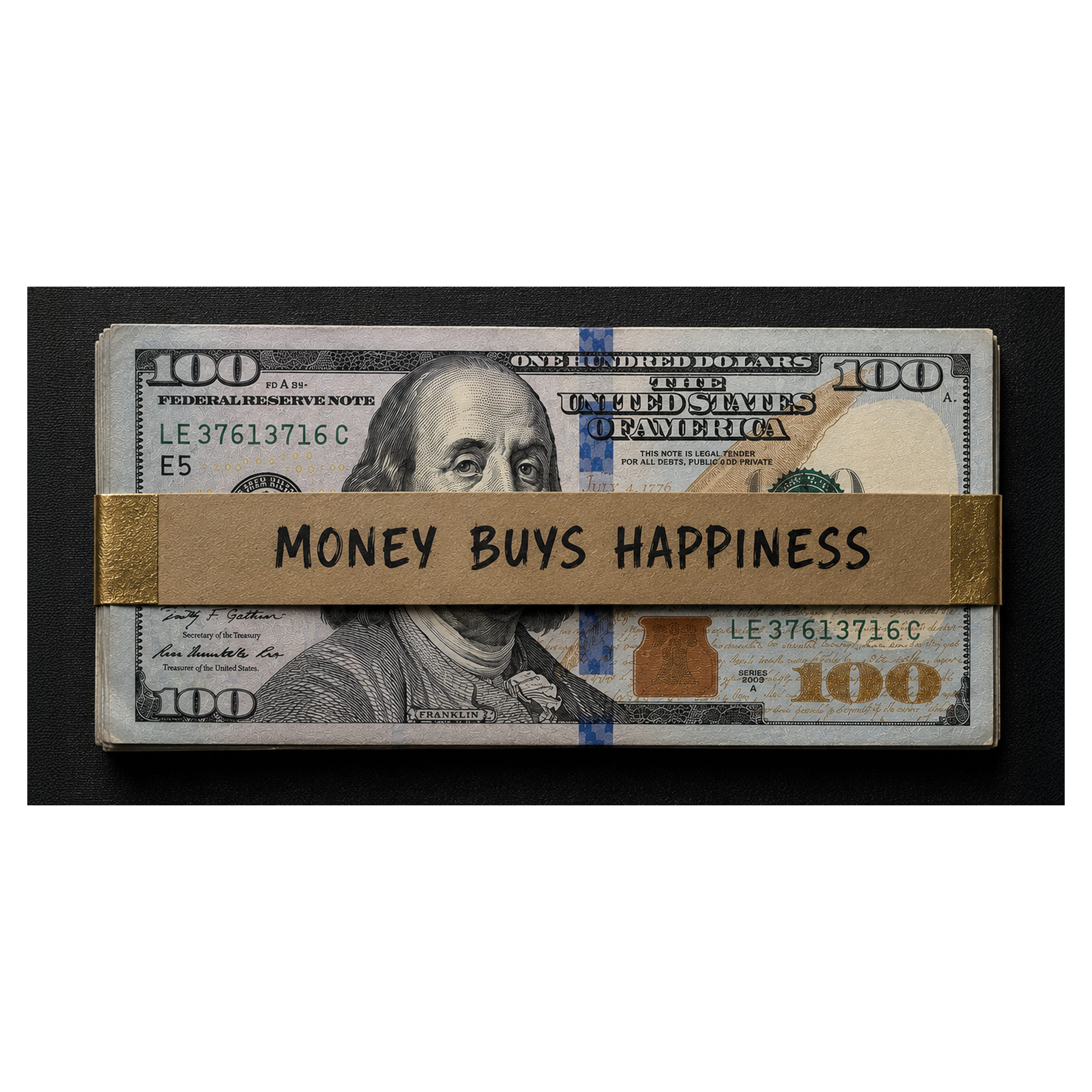 Money Buys Happiness artwork shown as an Armoze canvas print