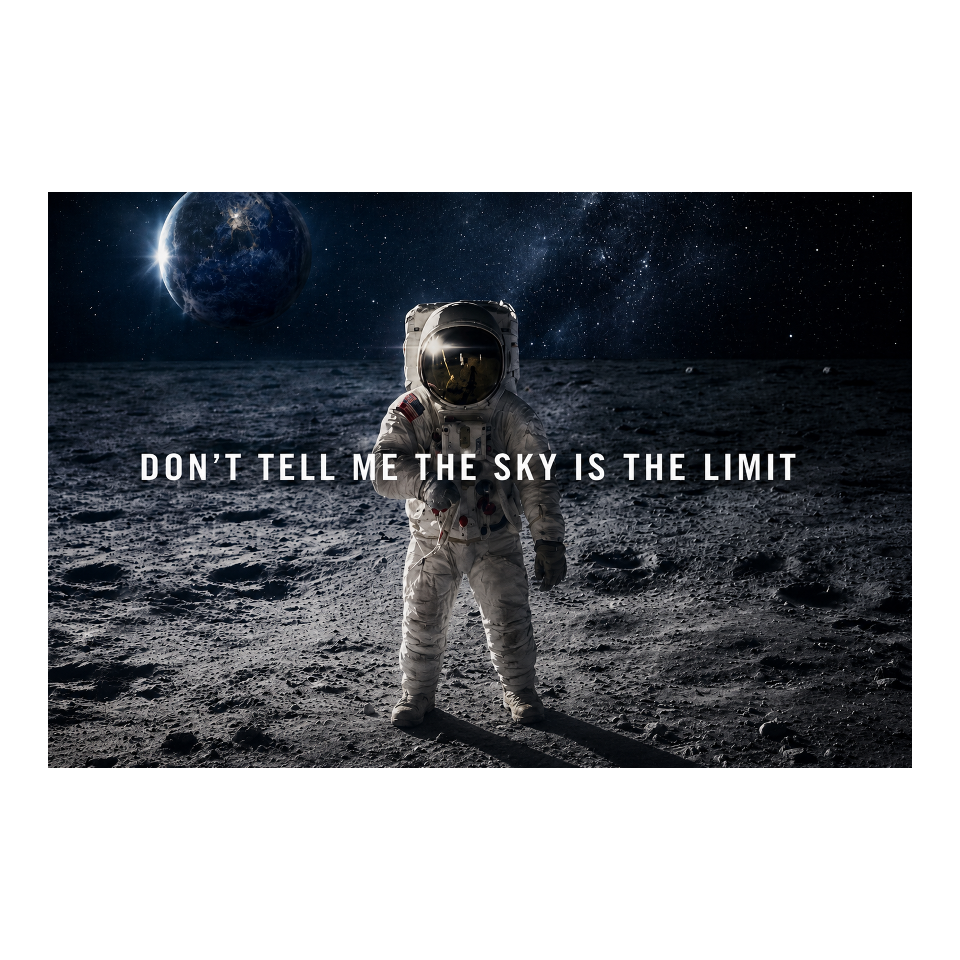 Dont Tell Me The Skys The Limit artwork shown as an Armoze canvas print