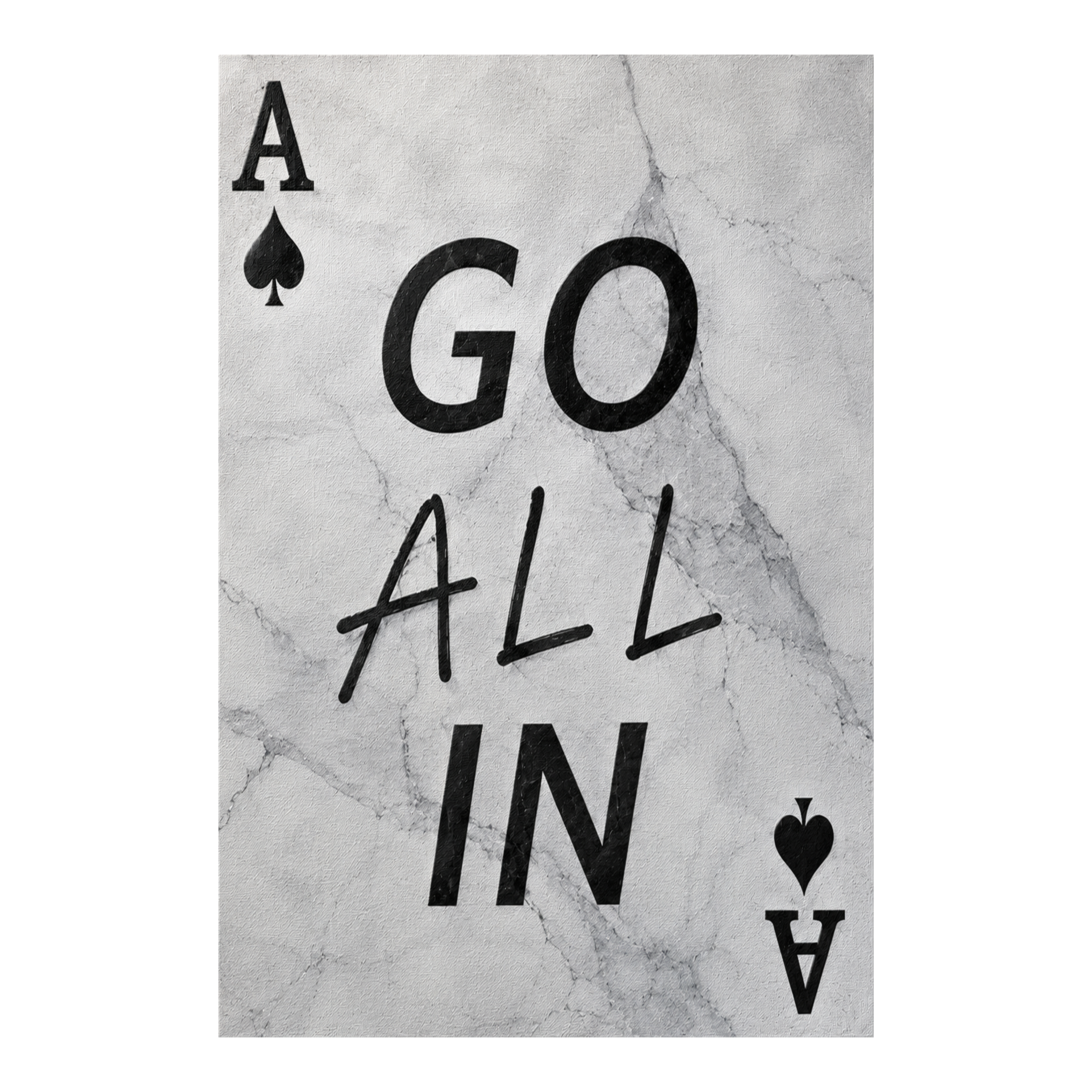 Go All In artwork shown as an Armoze canvas print