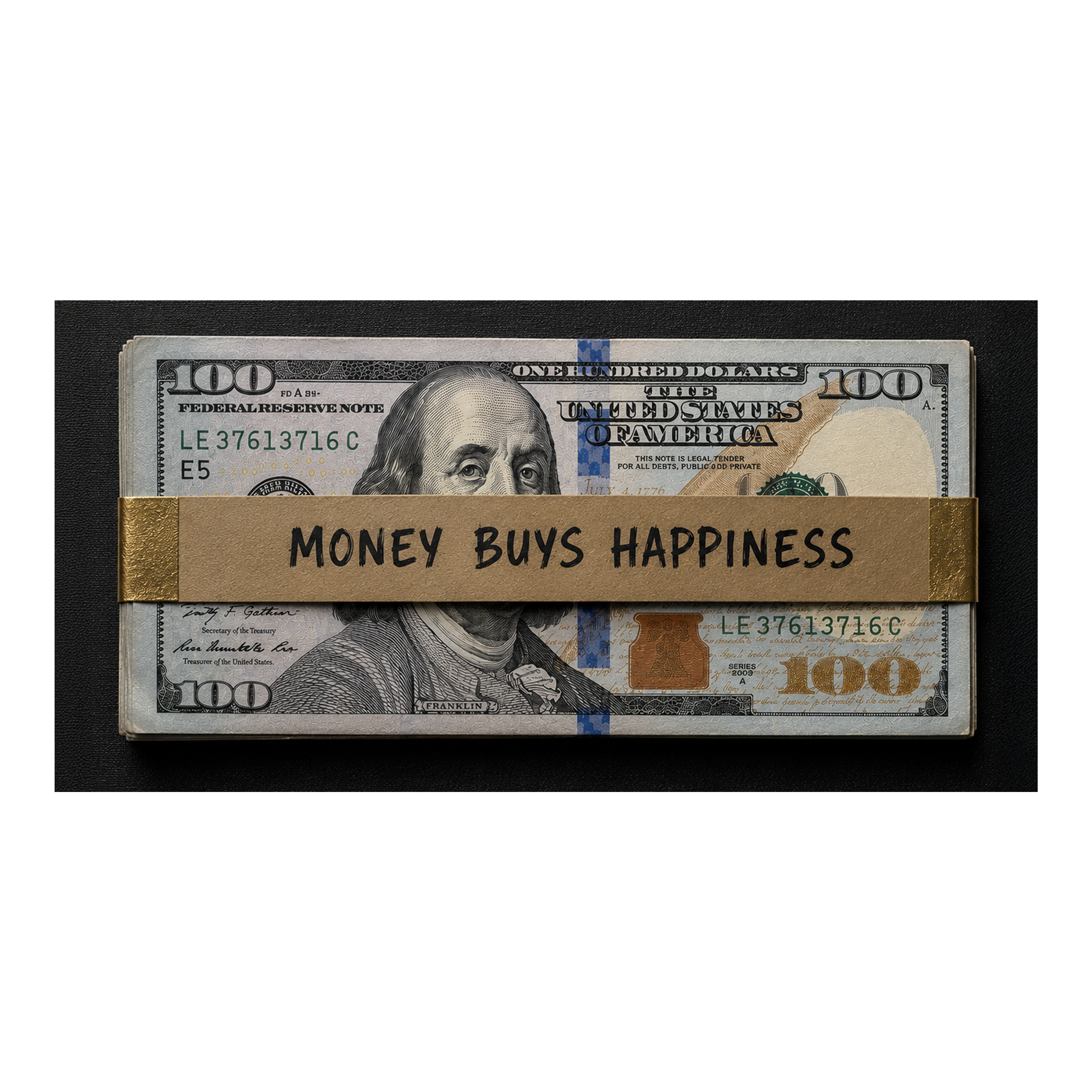 Money Buys Happiness artwork shown as an Armoze canvas print