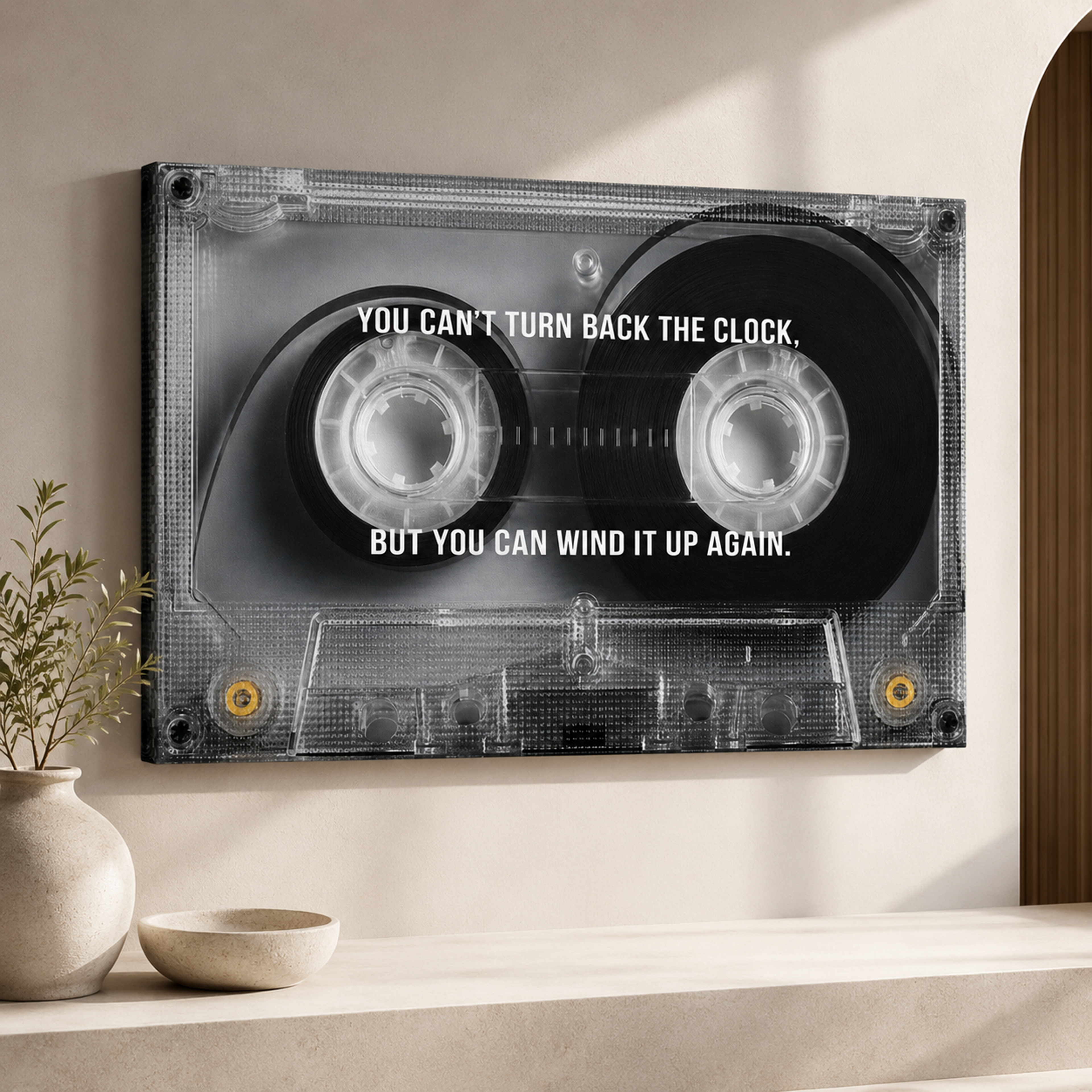 You Cant Turn Back The Clock artwork shown as an Armoze canvas print