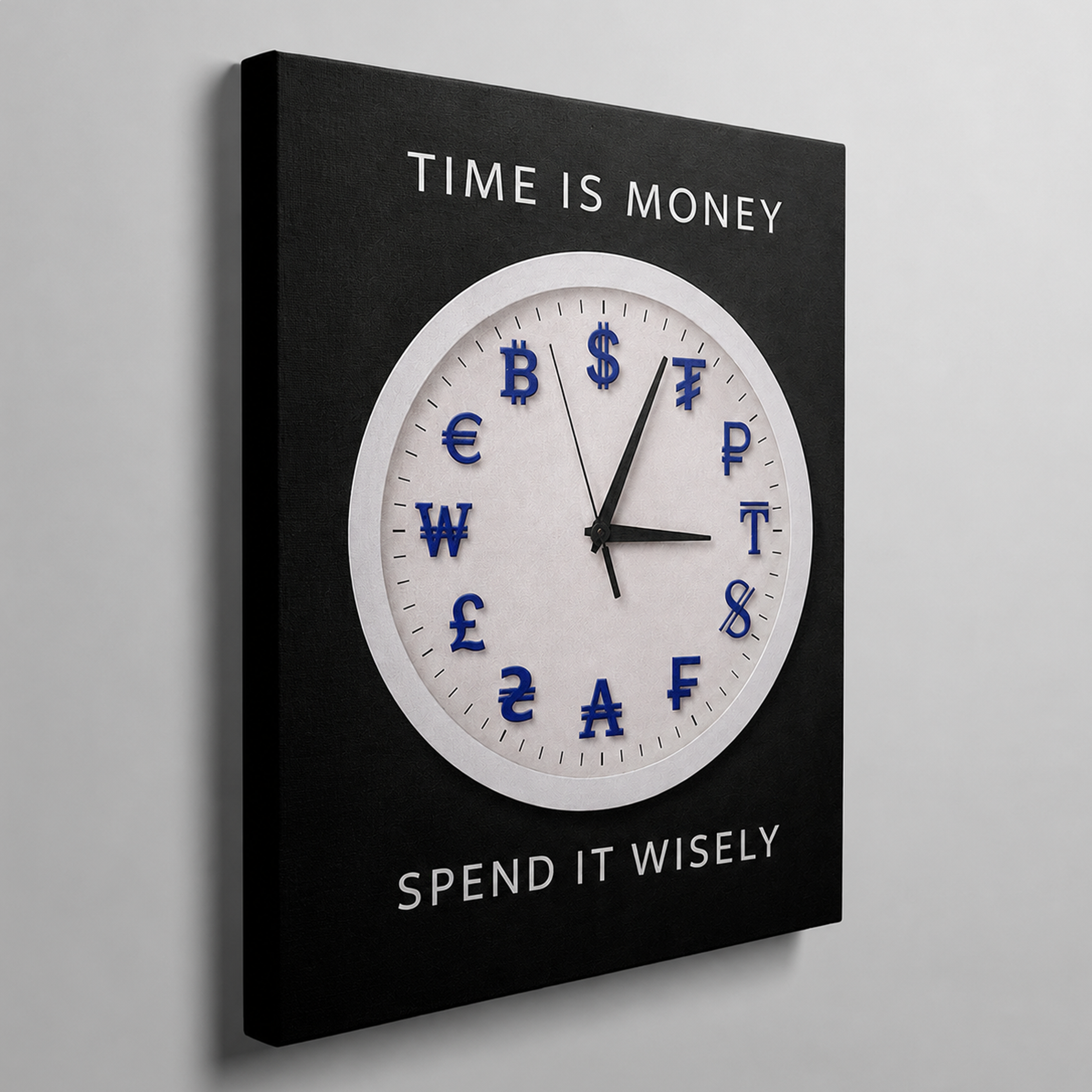 Time Is Money artwork shown as an Armoze canvas print