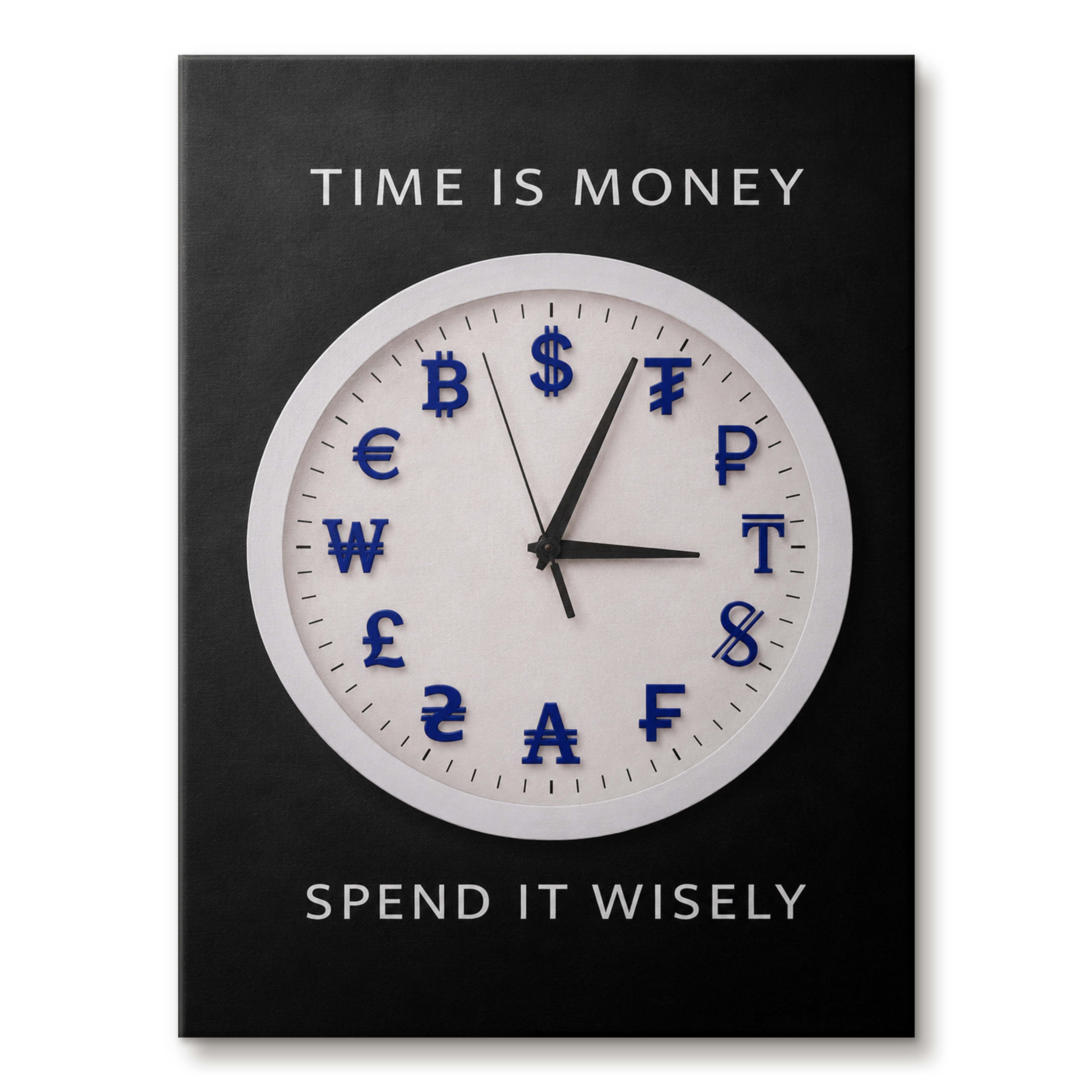 Time Is Money artwork shown as an Armoze canvas print