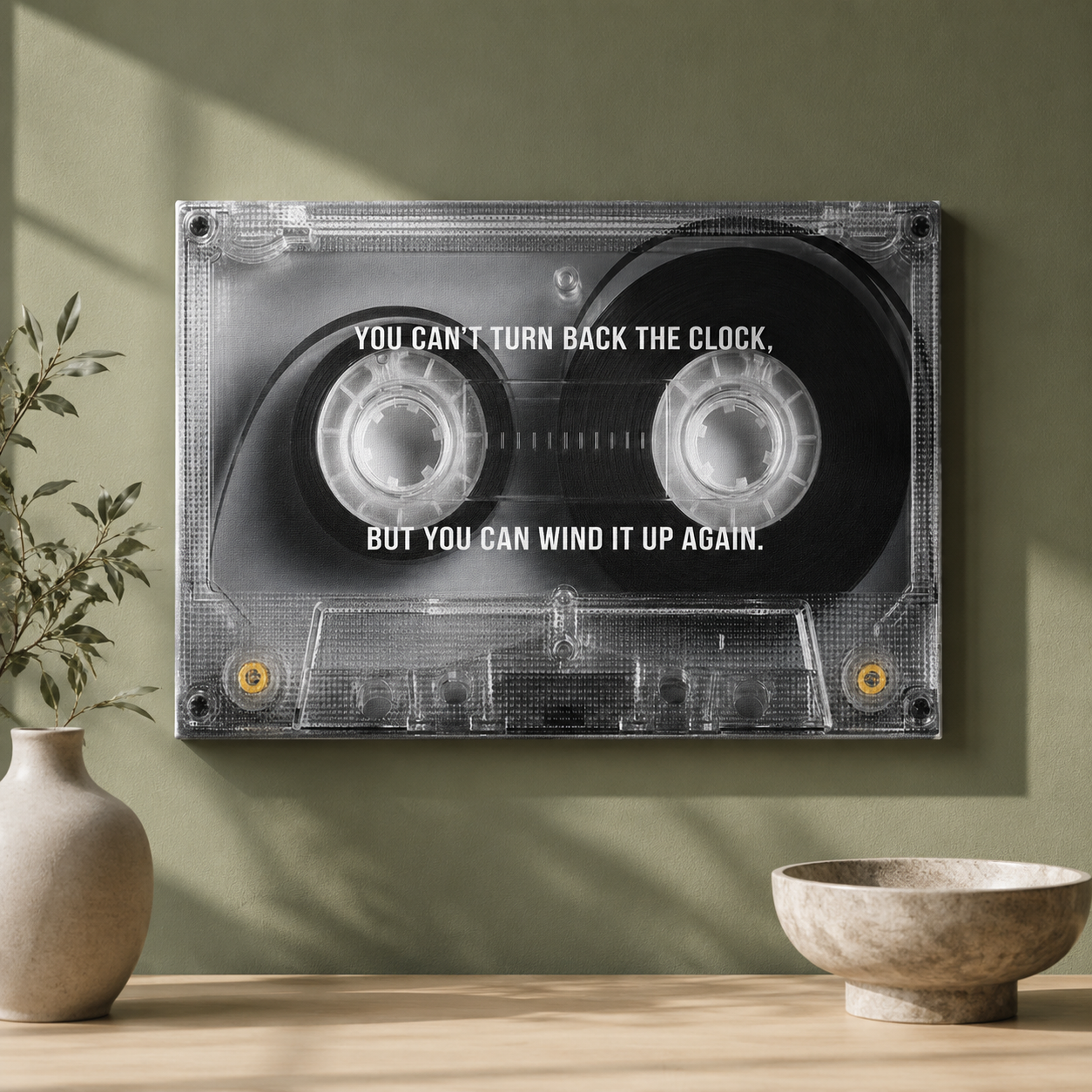 You Cant Turn Back The Clock artwork shown as an Armoze canvas print