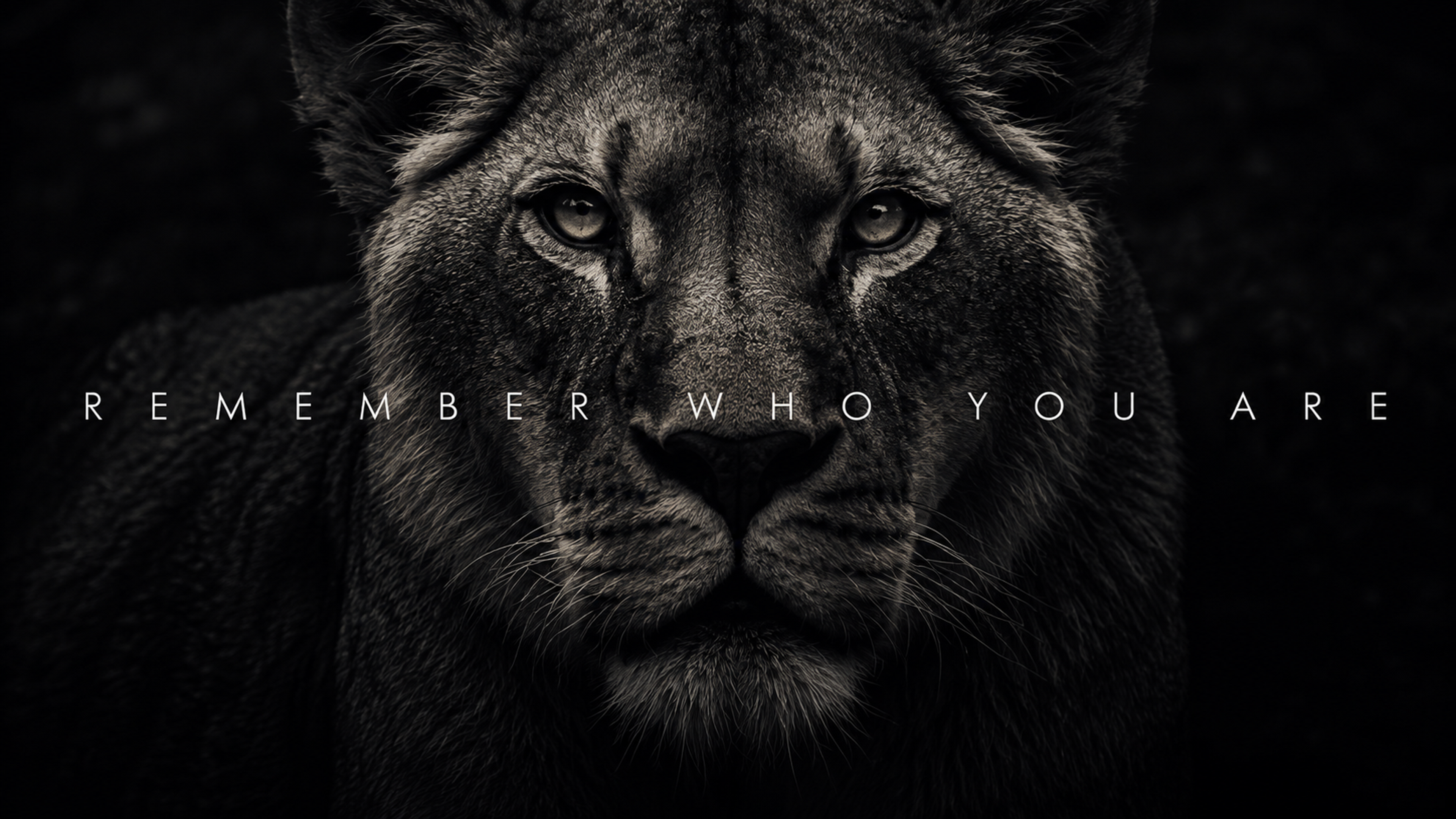 Remember Who You Are identity artwork shown as a landscape motivational canvas print mockup