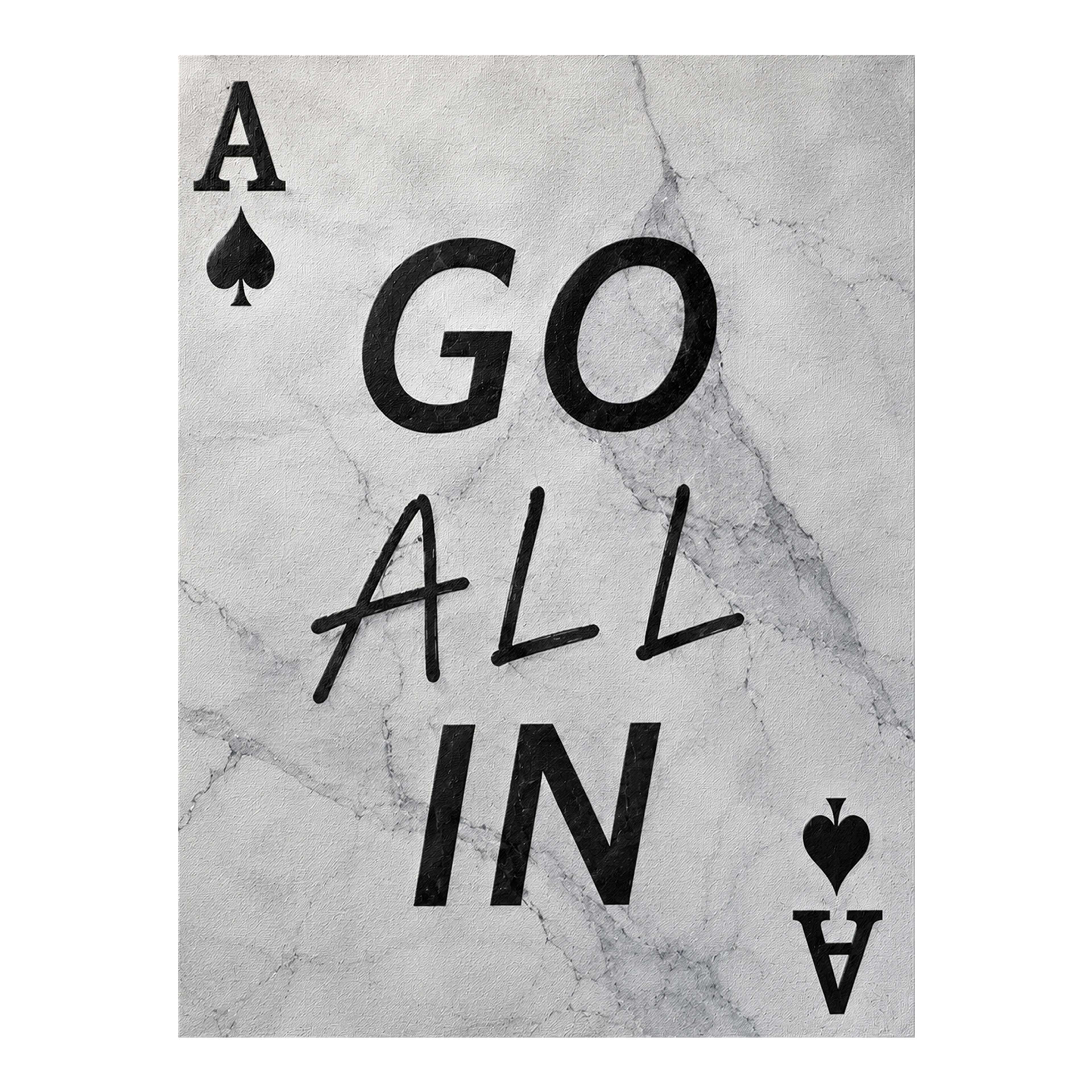 Go All In artwork shown as an Armoze canvas print