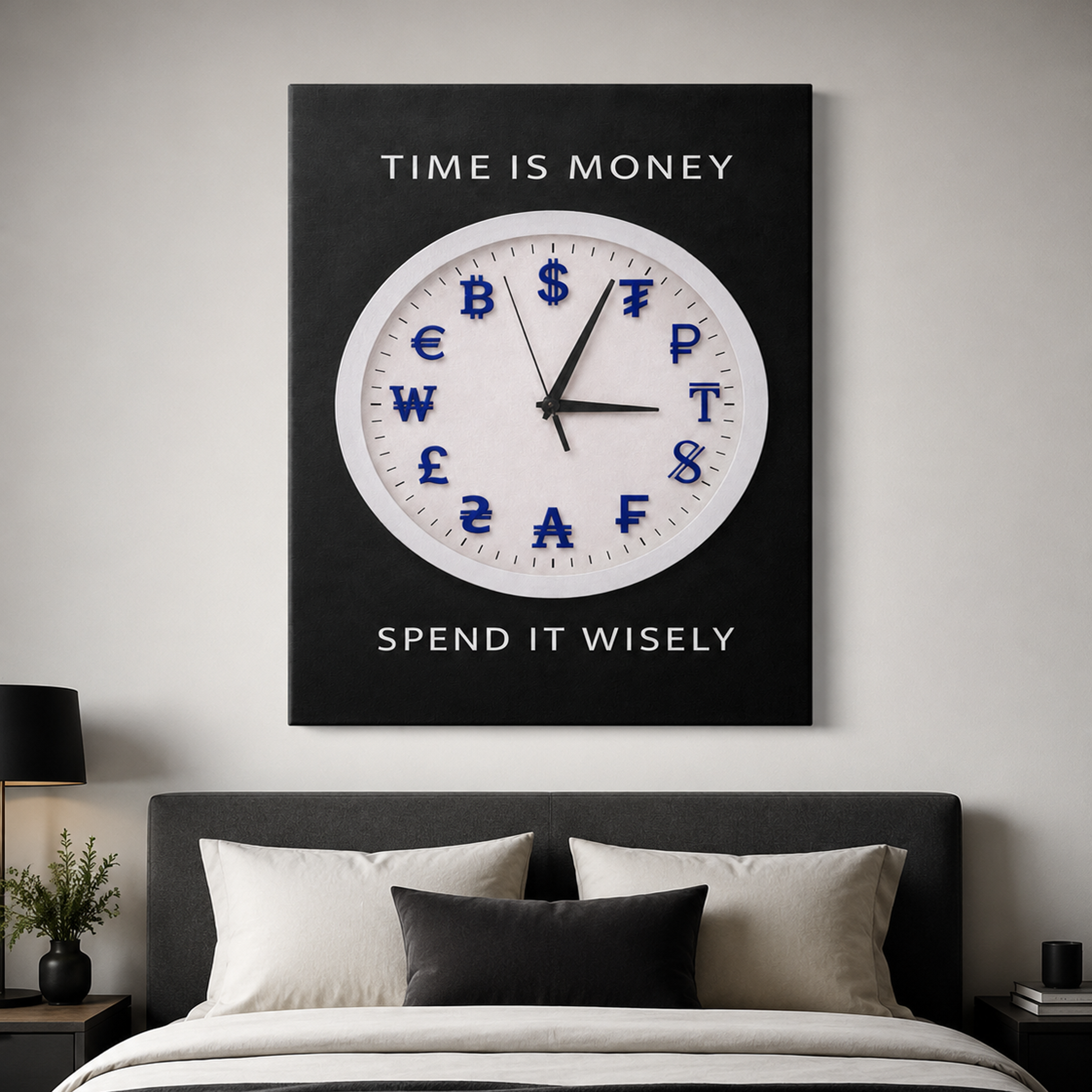 Time Is Money artwork shown as an Armoze canvas print