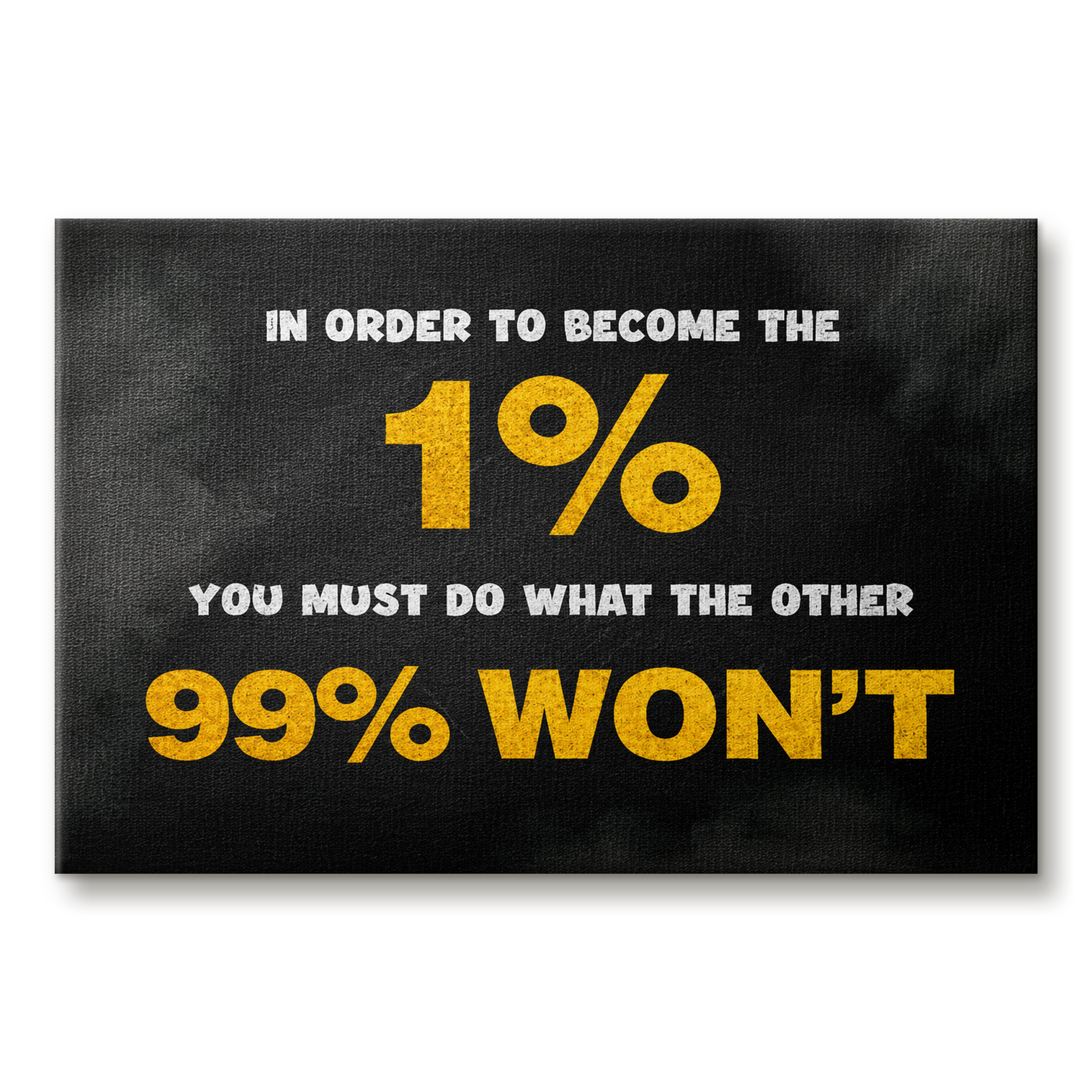 The 1% artwork shown as an Armoze canvas print