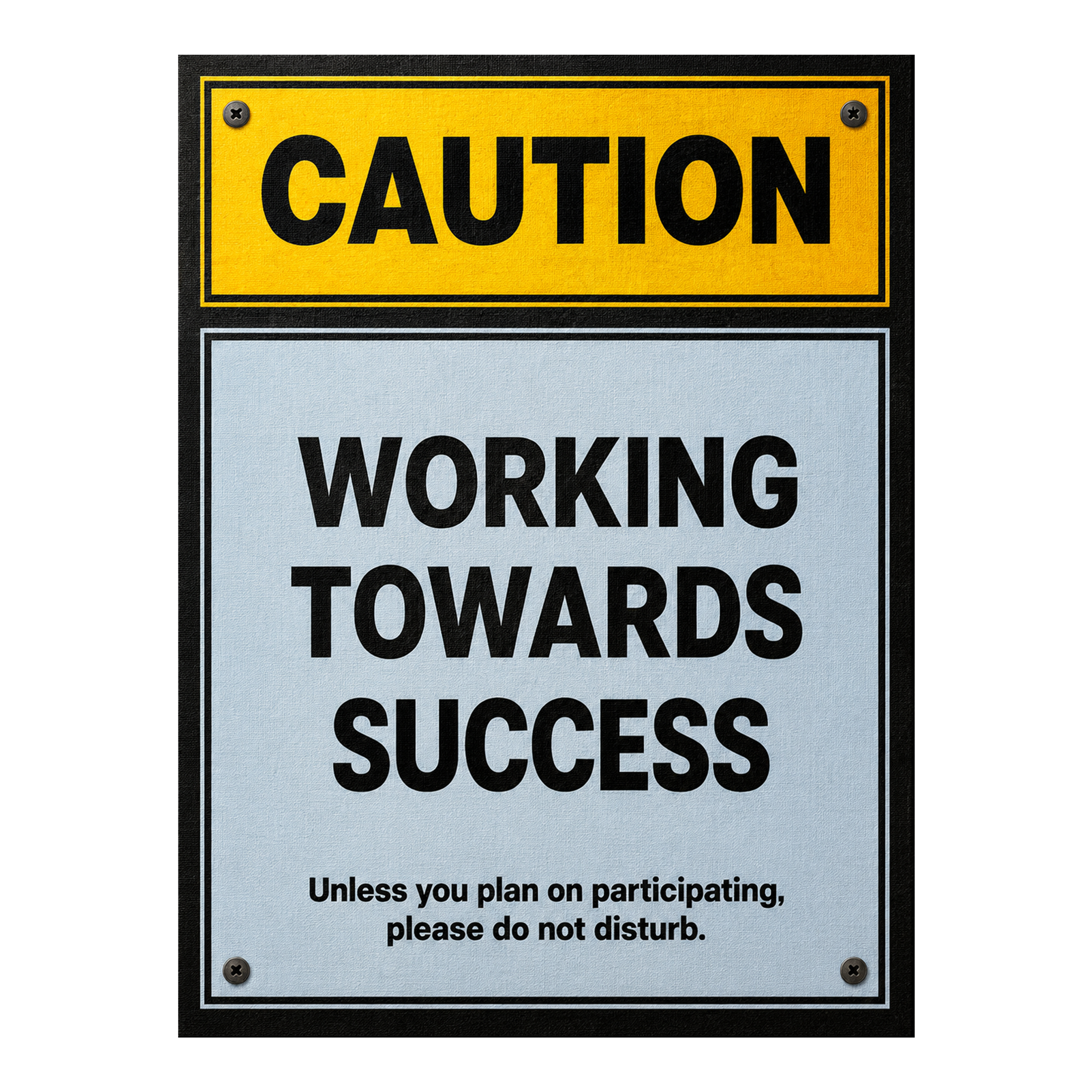 Working Towards Success artwork shown as an Armoze canvas print