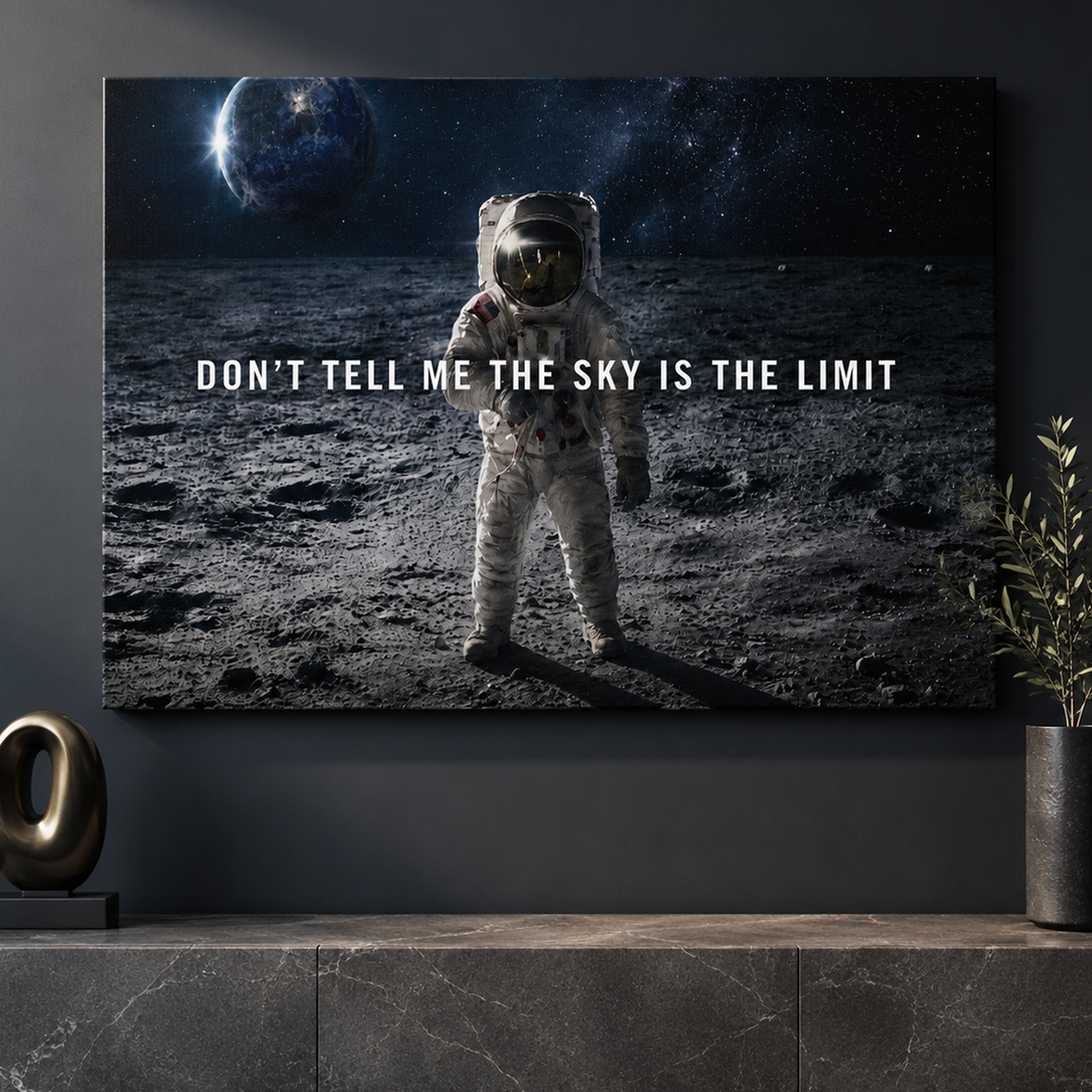 Dont Tell Me The Skys The Limit artwork shown as an Armoze canvas print