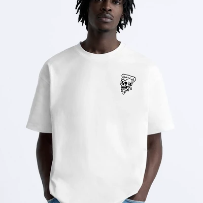 White t shirt making serious dough front