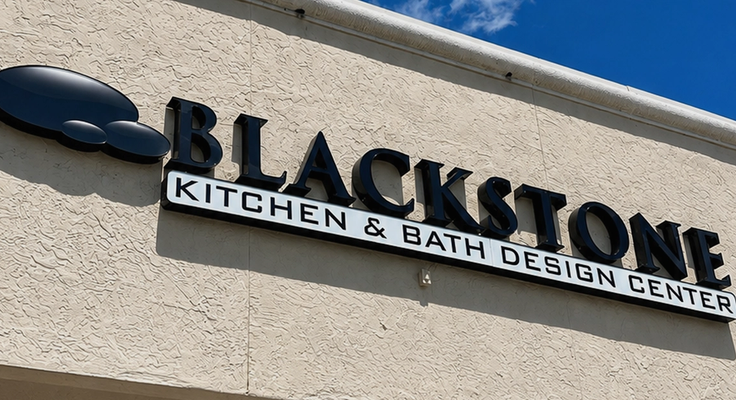 The Blackstone Kitchen & Bath Design Center storefront sign