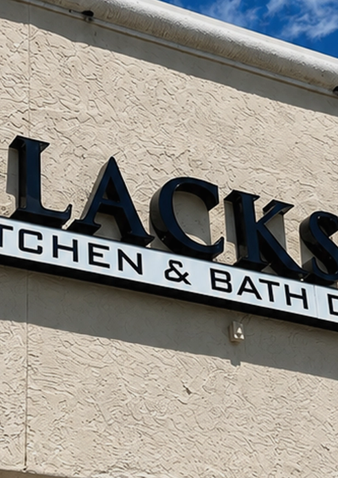 The Blackstone Kitchen & Bath Design Center storefront sign