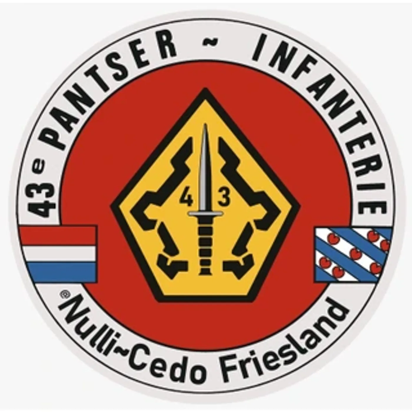Embleem van Nulli-Cedo Friesland, 43e Pantserinfanterie