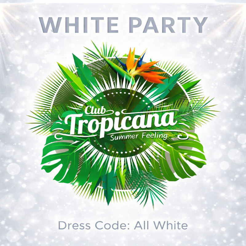 White Party Poster
