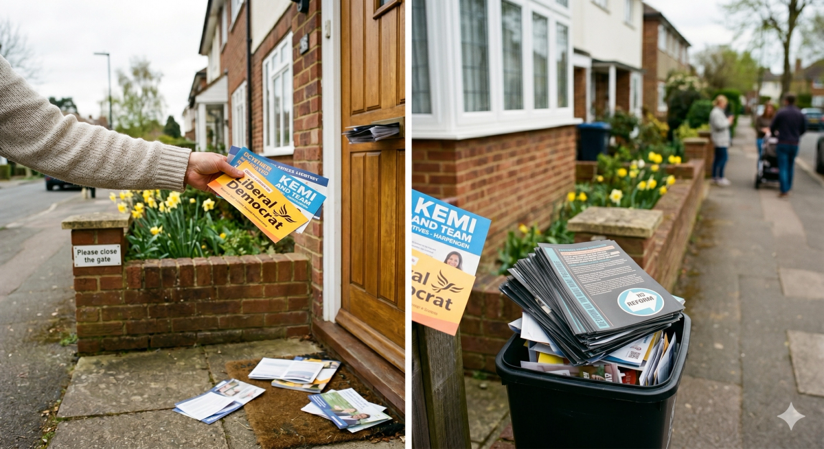Return of the Leaflets: Harpenden Braces for the May Elections (And Full Recycling Bins)