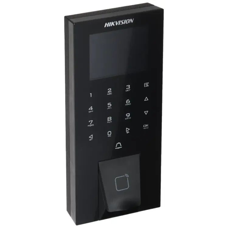 Model: DS-K1T807MBFWX-E1 Hikvision DS-K1T807MBFWX Parmak İzi + Kart + Şifre Access Kontrol Terminali – WiFi, PoE, 5000 Kullanıcı