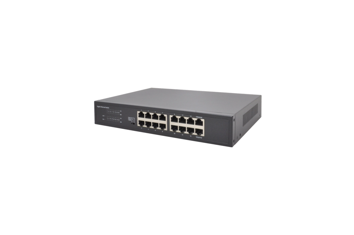 VIDEOPARK VP-SW16G 16 PORT 10/100/1000 GBIT ETHERNET SWITCH METAL KASA DAHİLİ POWER 12V 2A